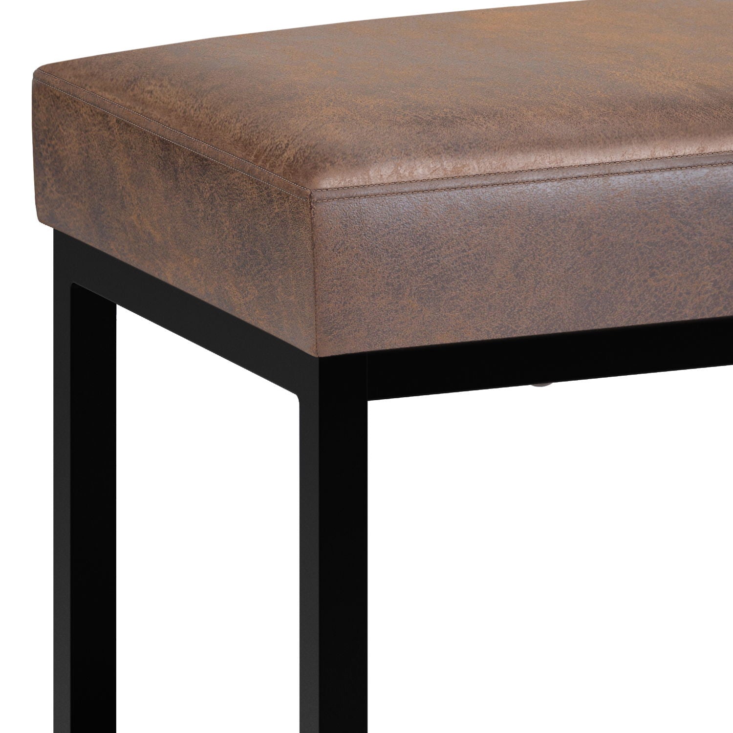 Reynolds - Small Bench - Distressed Chestnut Brown - Best Buy Furniture