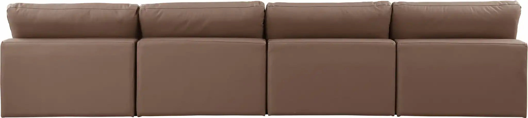 Comfy - Faux Leather Modular Armless Sofa 4 Seats