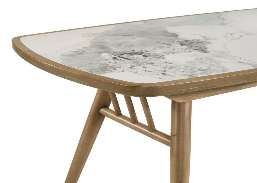 Croyden - 7 Piece Rectangular Dining Set - Gray / Weathered Natural