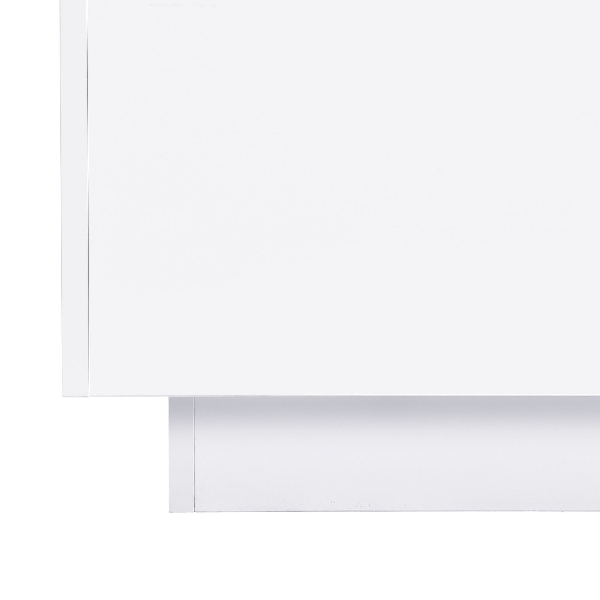 Square High Glossy Coffee Table With 16 Color Led Strip Lights, Modern Center Table With 5Mm Frosted Tempered Glass Top For Living Room - Best Buy Furniture