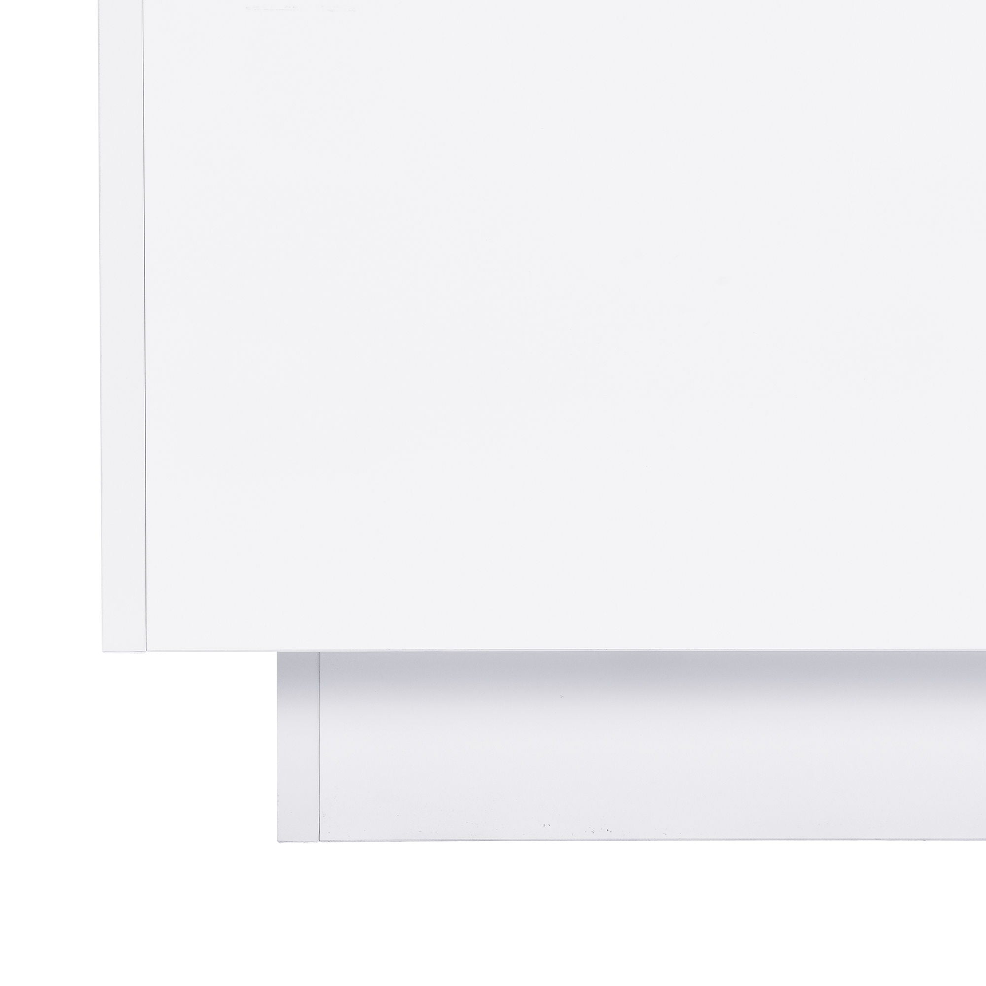 Square High Glossy Coffee Table With 16 Color Led Strip Lights, Modern Center Table With 5Mm Frosted Tempered Glass Top For Living Room - Best Buy Furniture