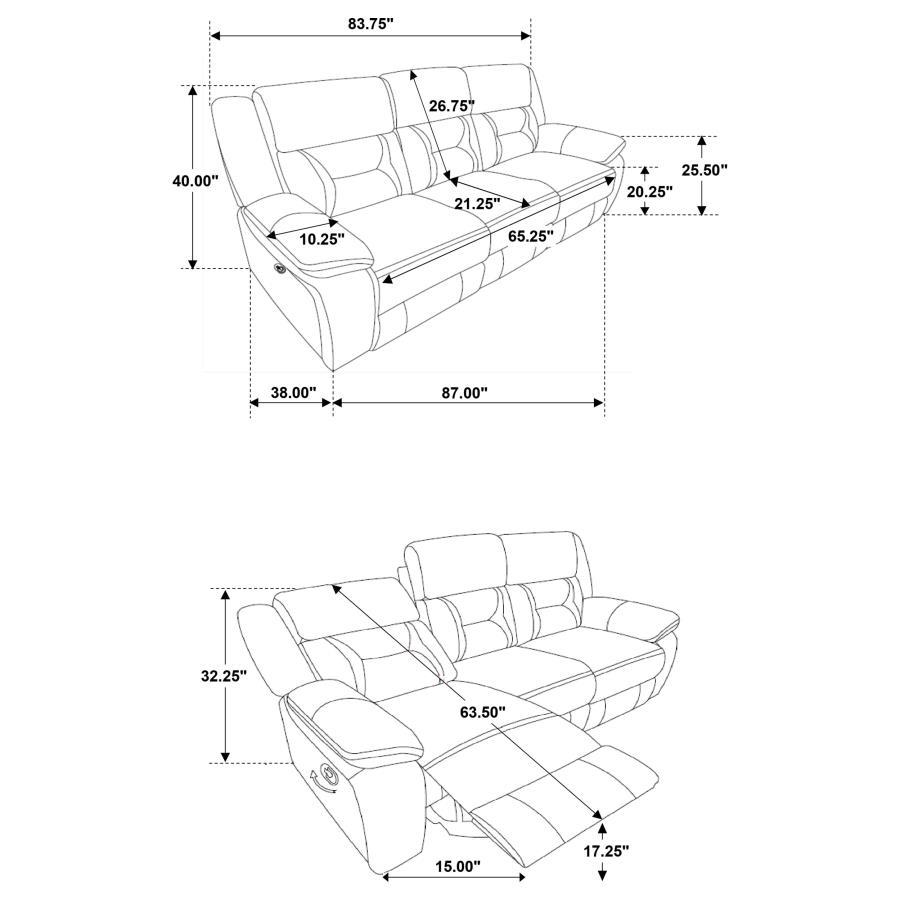 Greer - Upholstered Reclining Sofa Set
