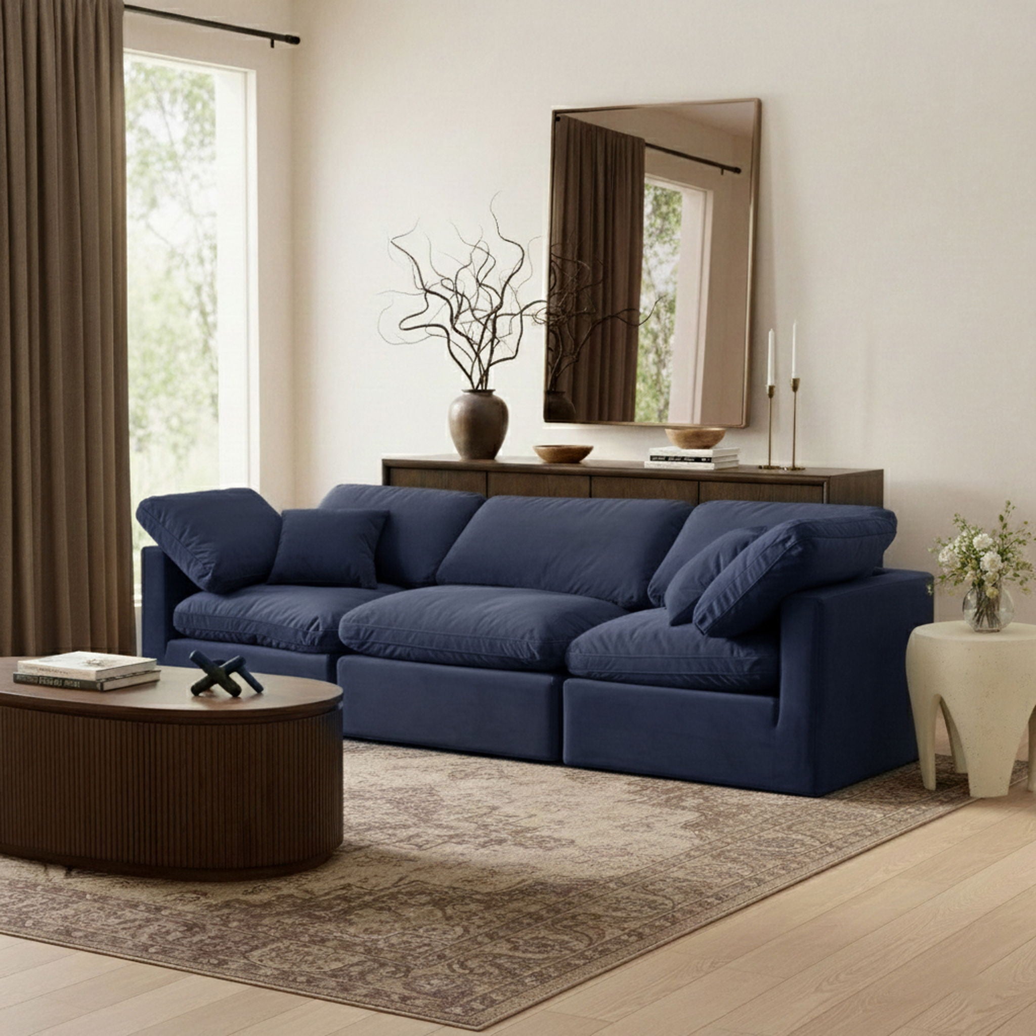 Indulge - Velvet 3 Seat Modular Sofa