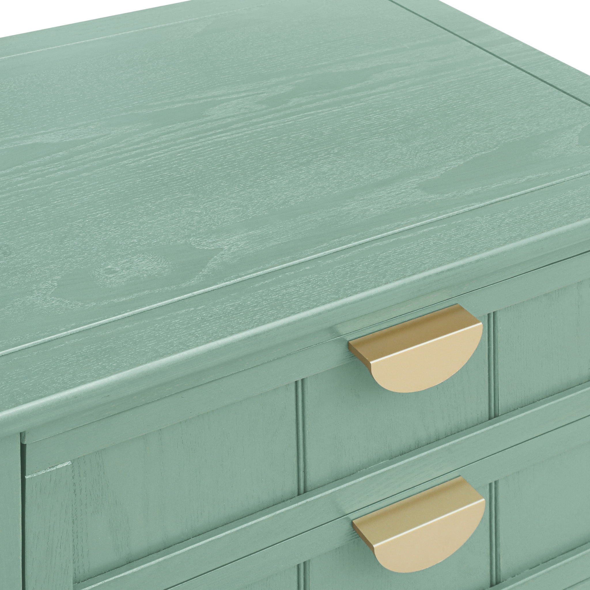 2 Drawer Side Table, American Style, End Table, Suitable For Bedroom, Living Room, Study