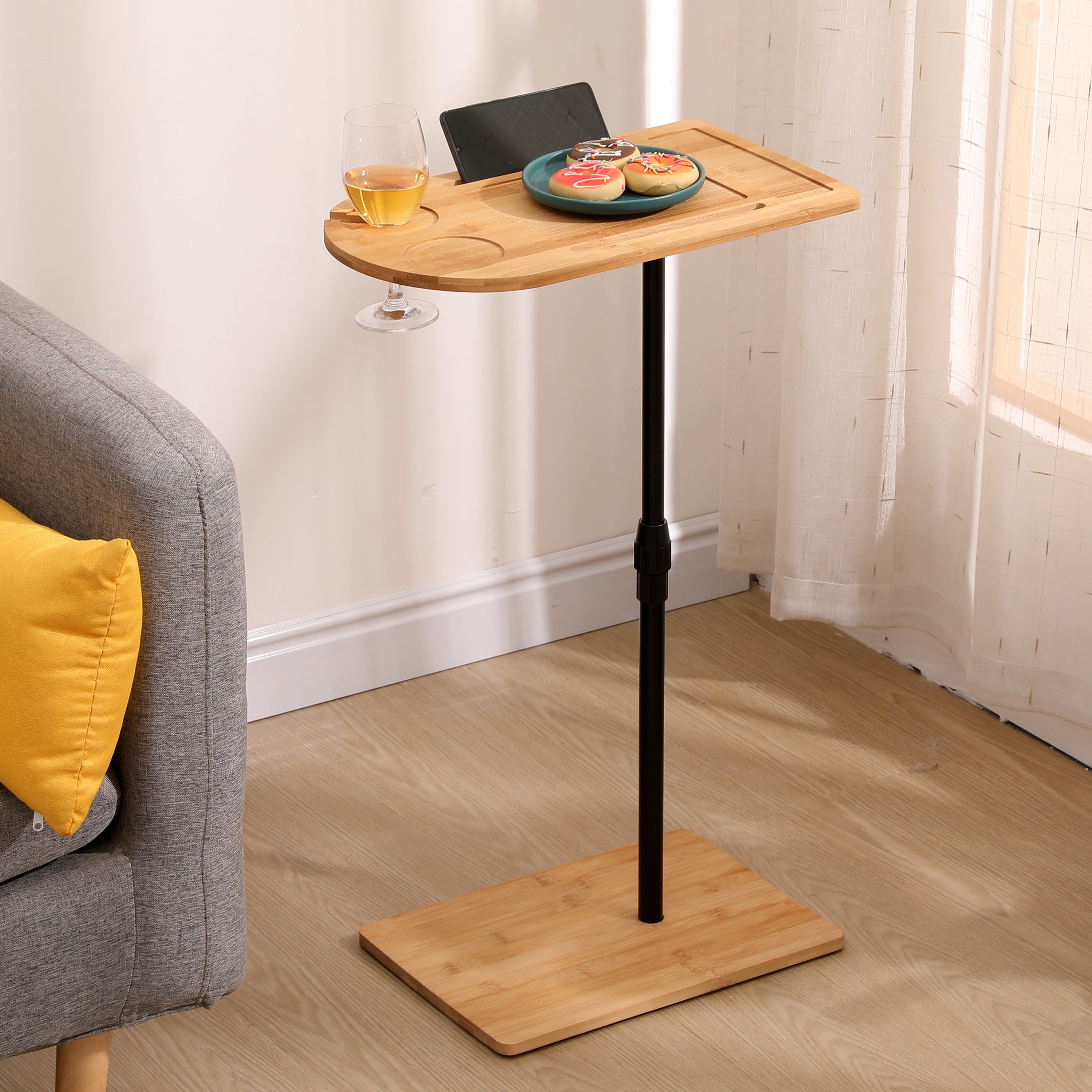 Adjustable-Bamboo-C-Shaped-Sofa-Side-Table-Side-Tables
