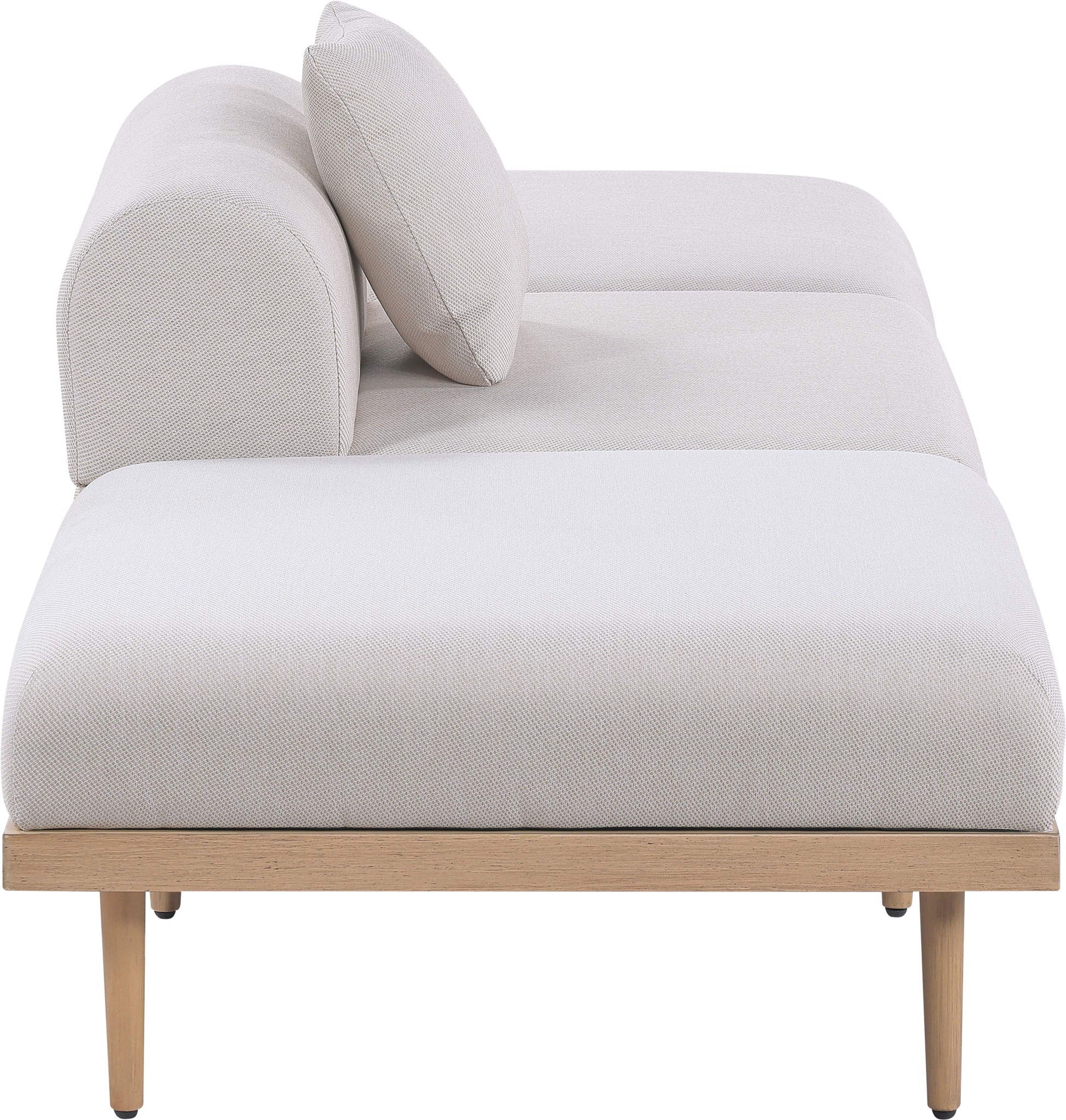 Laguna - 3 Piece Resilient Water Resistant Fabric Outdoor Patio Armless Modular Sofa