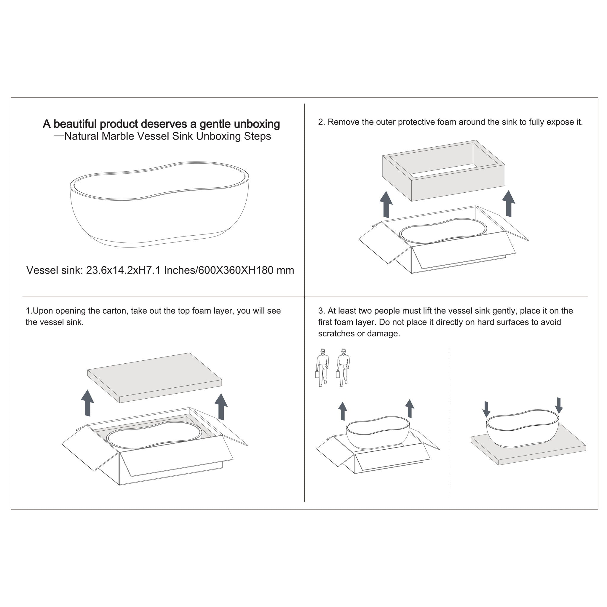 Bathroom Vessel Sink With Wavy Design