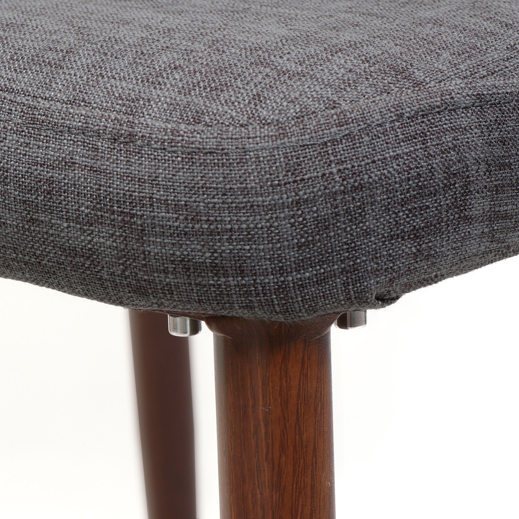 Modern Dining Chair With Iron Legs And Wood Finish