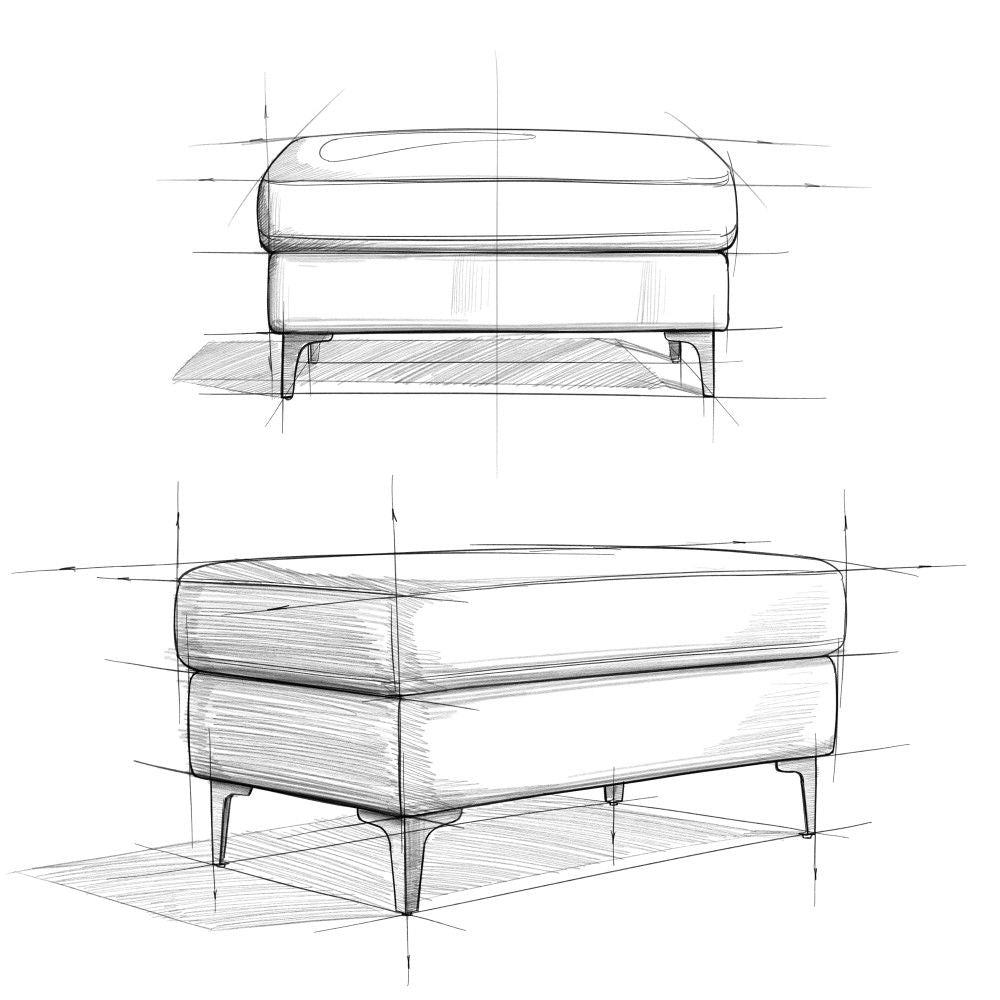 Ava - Versatile Mid Century Ottoman - Best Buy Furniture