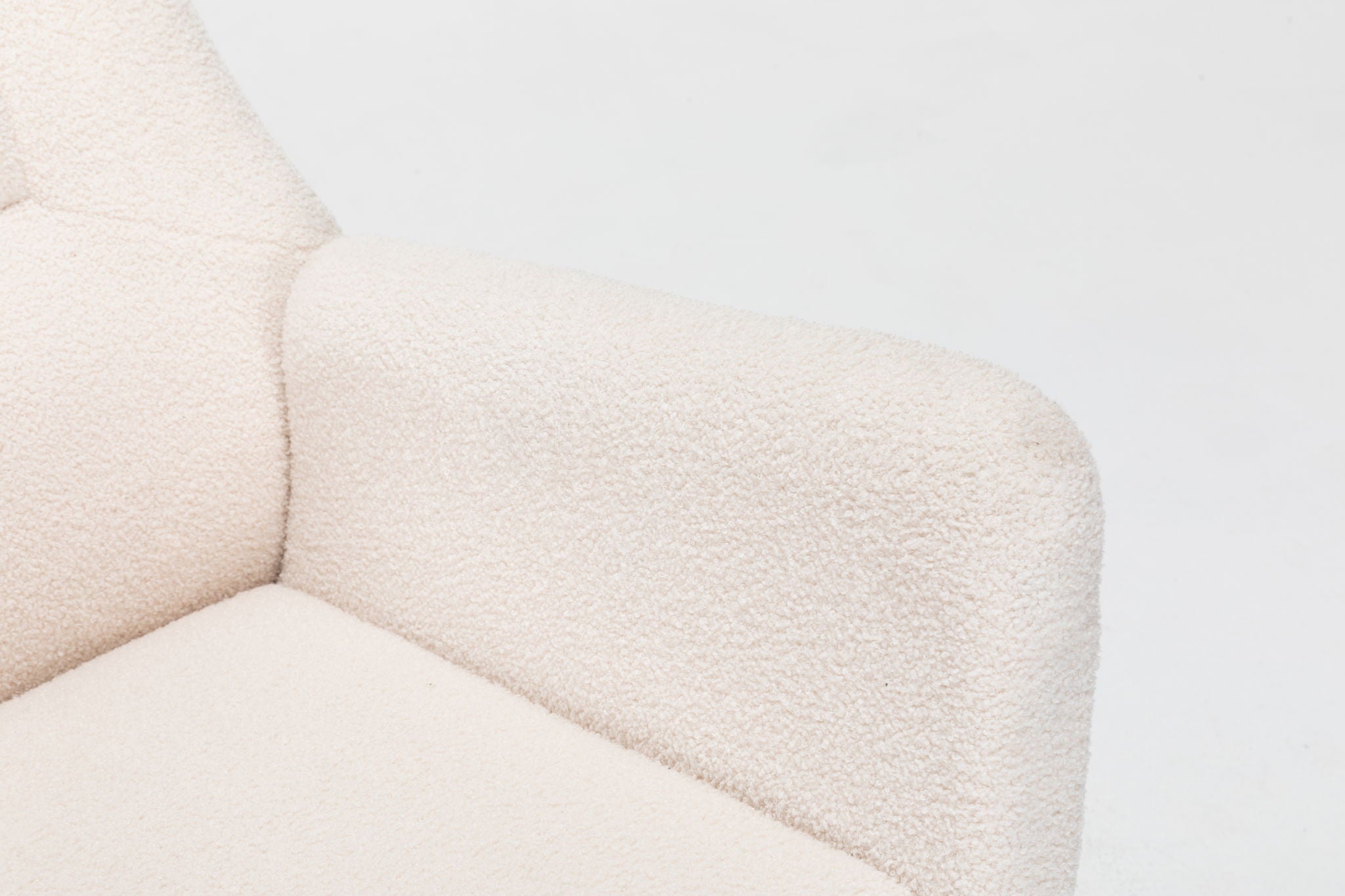 Rocking Chair Nursery, Teddy Upholstered Glider Rocker With High Backrest, Reading Chair Modern Rocking Accent Chairs Glider Recliner For Living Room - Cream