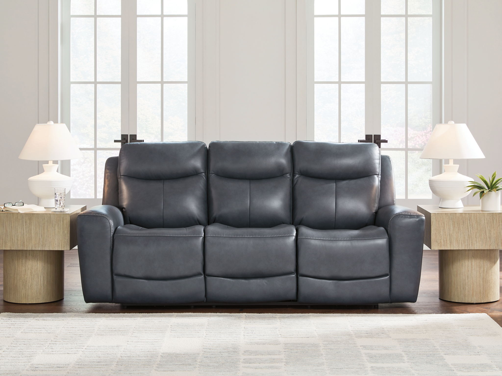 Next Move - Power Reclining Sofa With Adjustable Headrest - Best Buy Furniture
