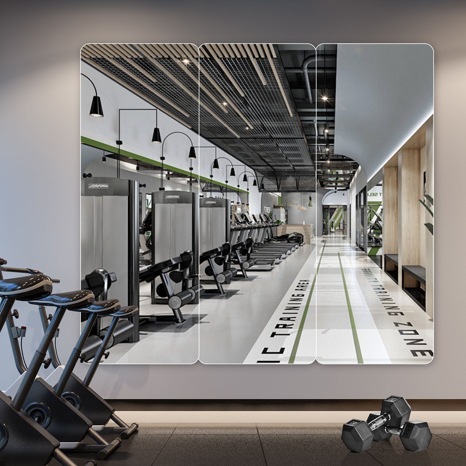 Modern Frameless Full Body Mirror With Explosion Proof Glass - Clear
