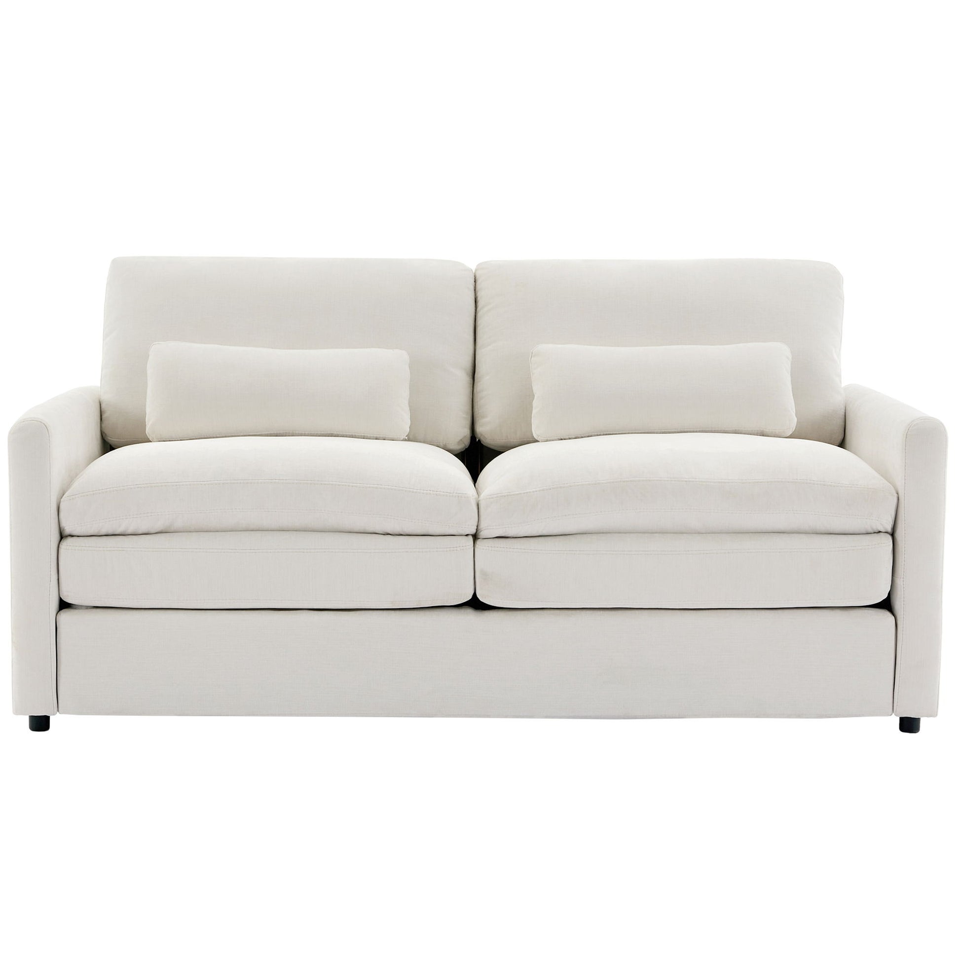 Cozy Upholstered Plush Cushion Loveseat Sofa For Living Room - Best Buy Furniture