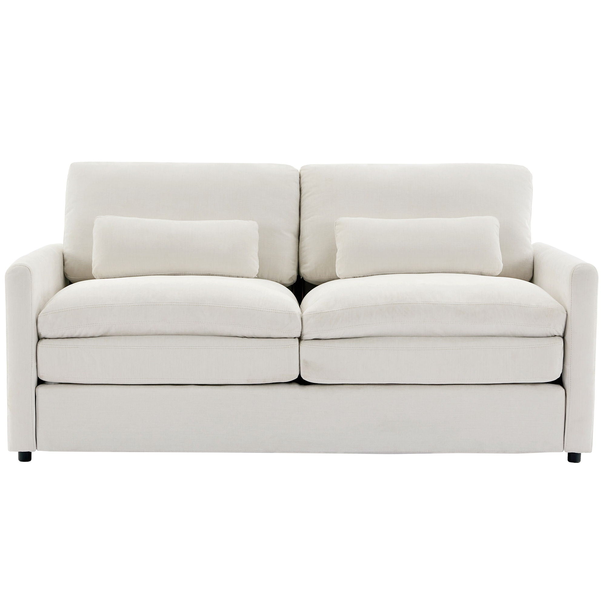 Cozy Upholstered Plush Cushion Loveseat Sofa For Living Room - Best Buy Furniture