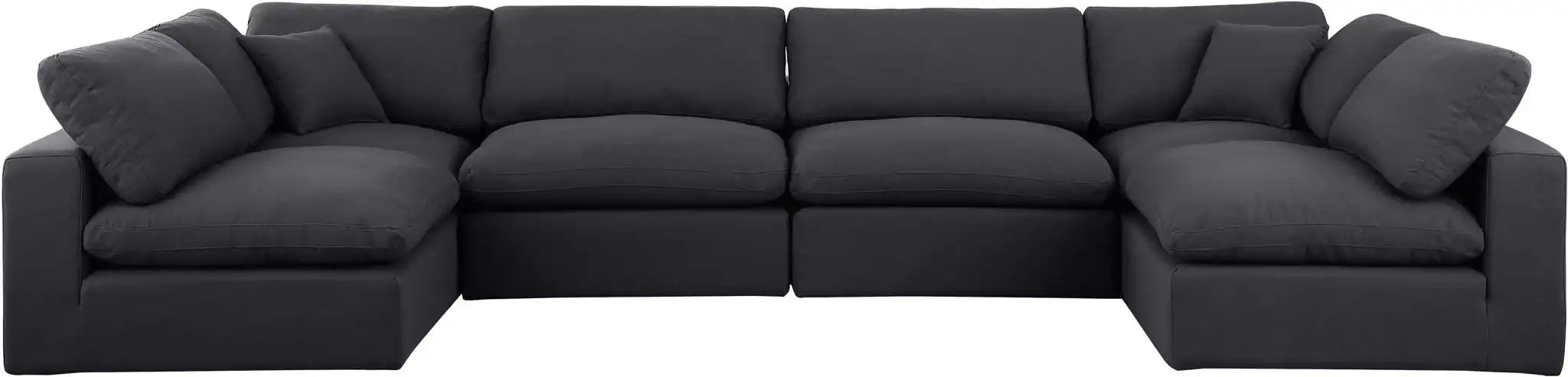 Comfy - 6 Piece Linen Modular Armless Sectional