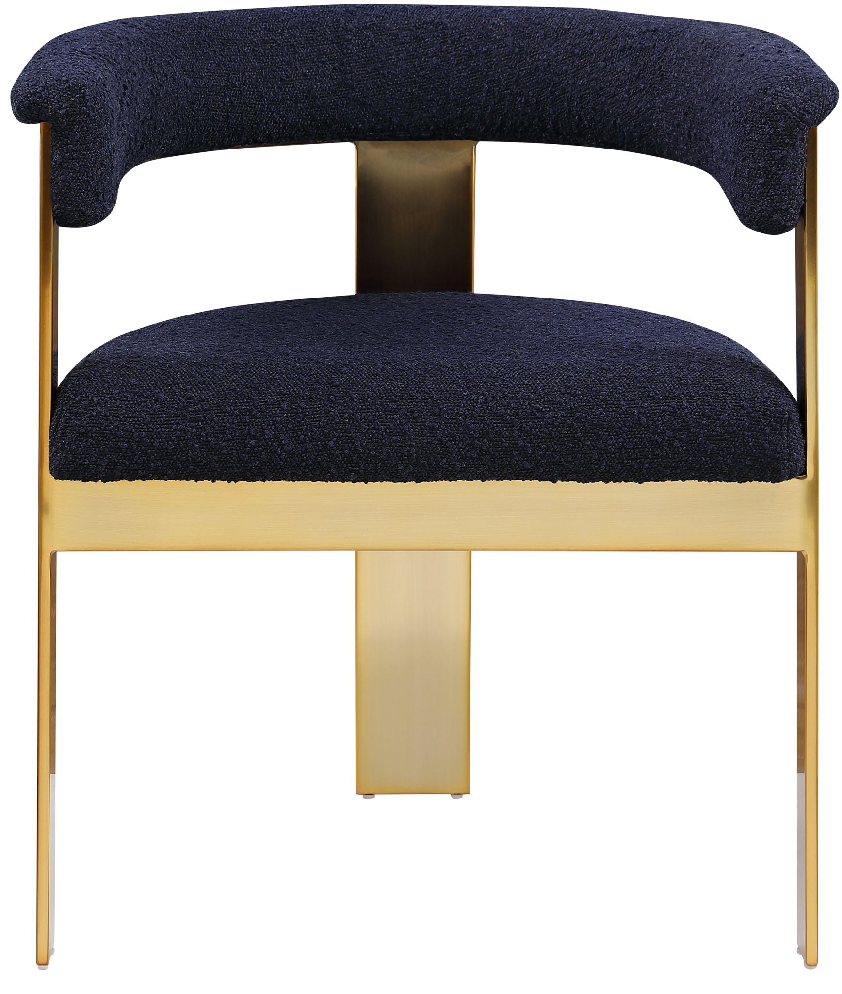 Romeo - Boucle Dining Chair With Gold Base (Set of 2)