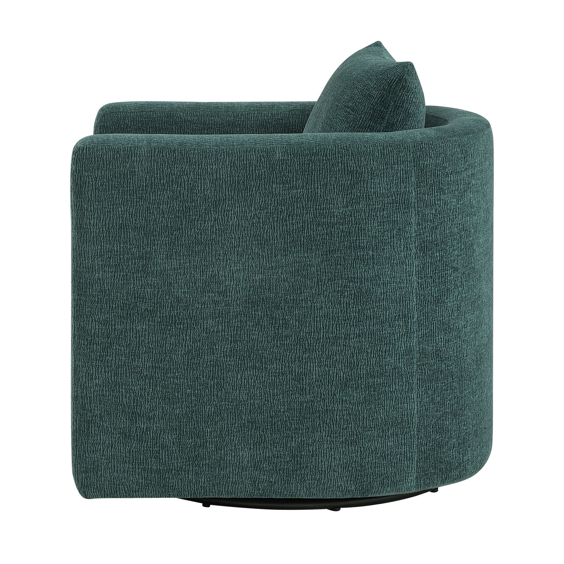 Sutton - Swivel Barrel Chair - Peacock - Best Buy Furniture