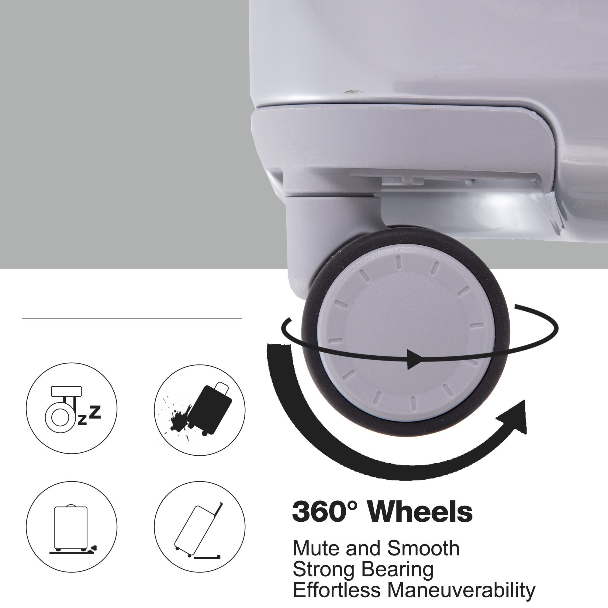 24" Luggage Lightweight Suitcase Tsa Lock USB Port Luggage Wheel