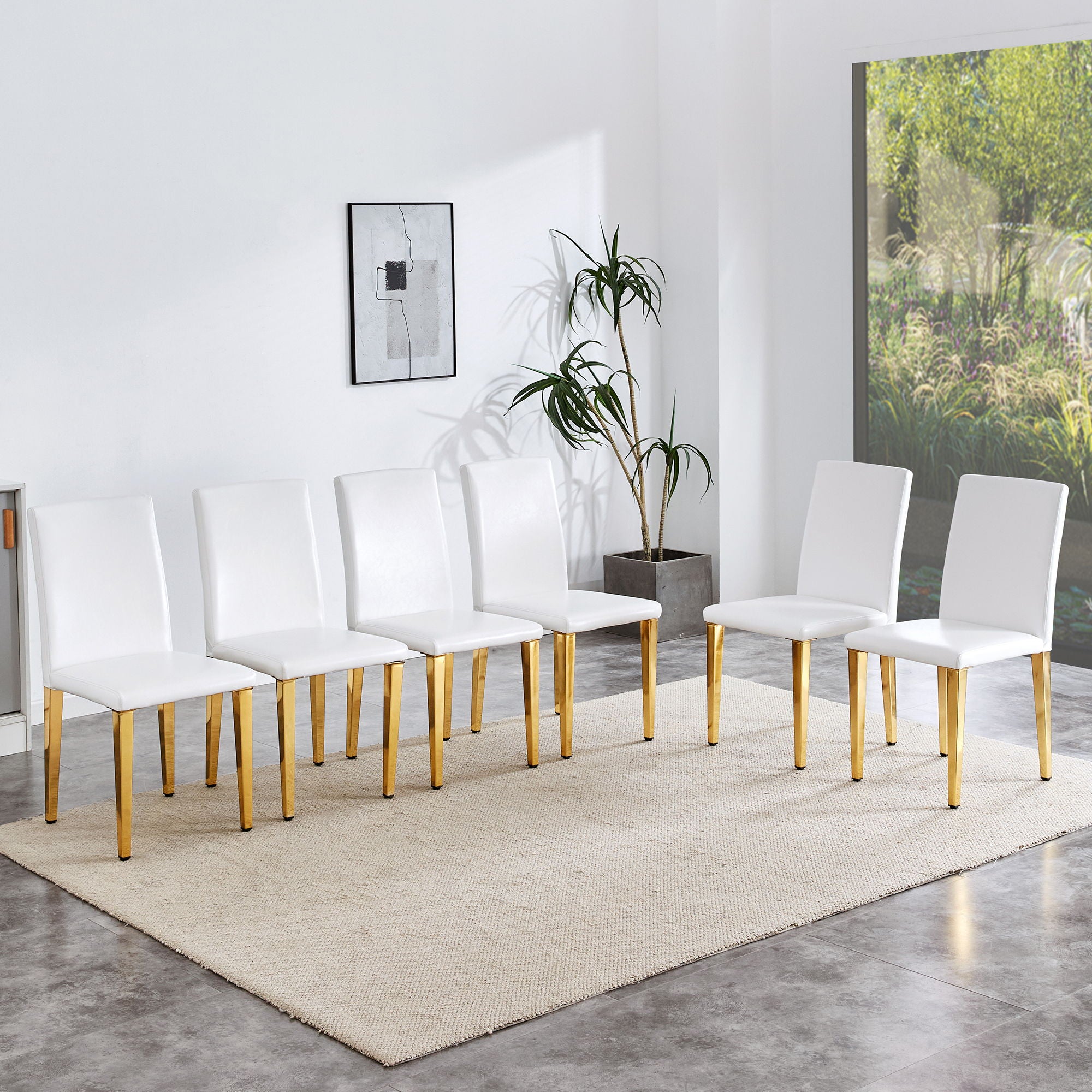 Elegant Upholstered Chairs With Metal Legs