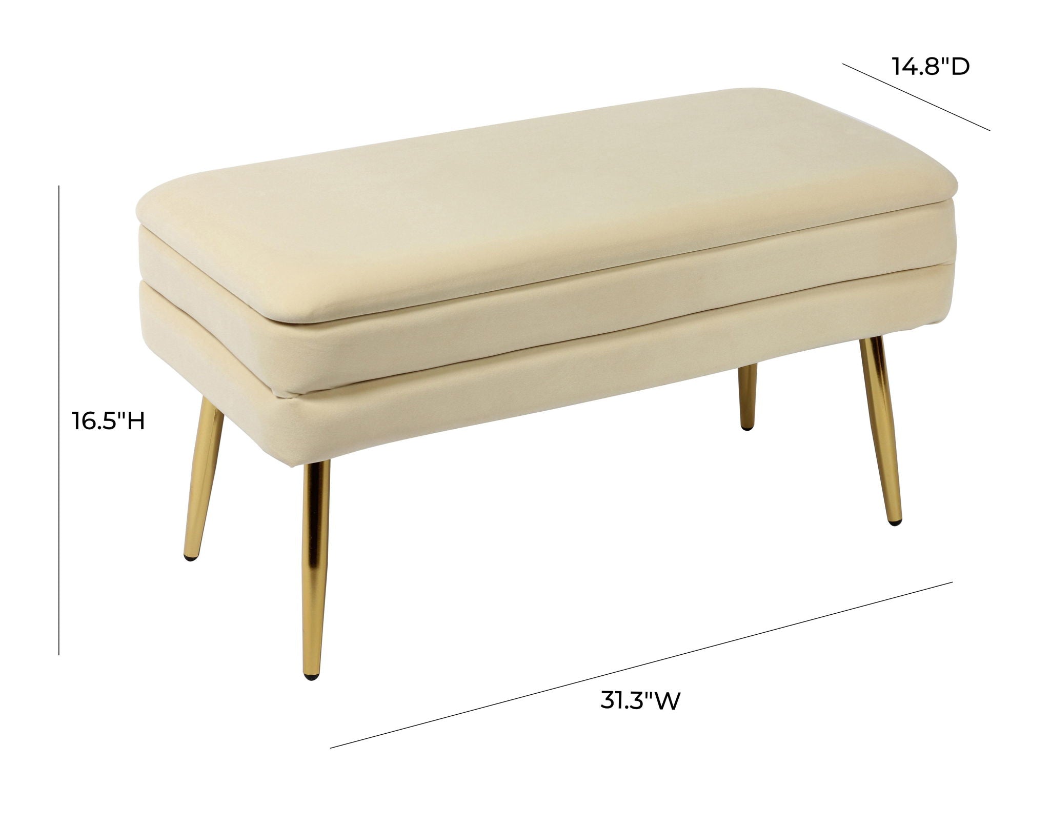 Ziva - Velvet Storage Bench