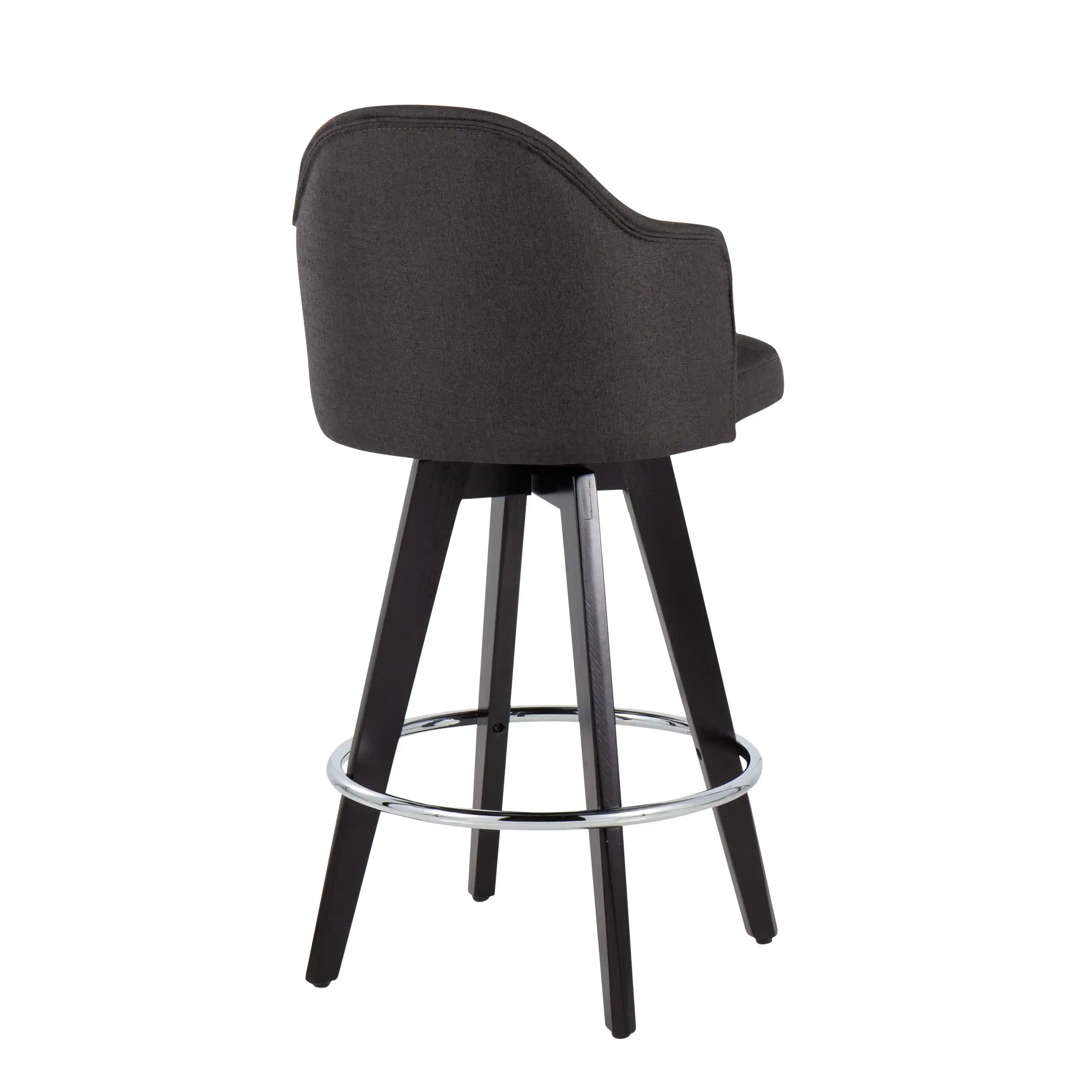 Ahoy - Contemporary Fixed Height Counter Stool With Round Footrest (Set of 2) - Best Buy Furniture
