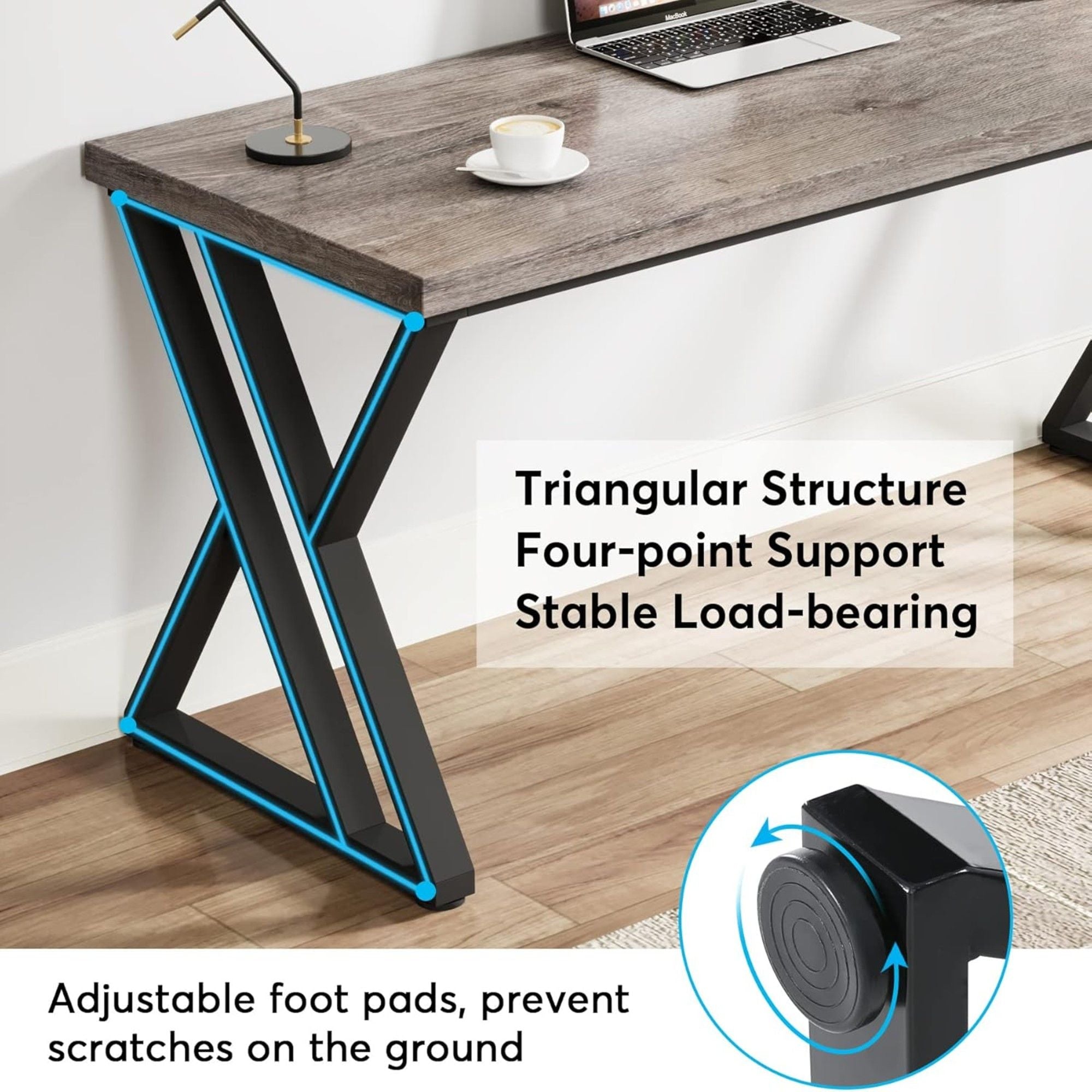 Writing Desk With Z-Shaped Legs