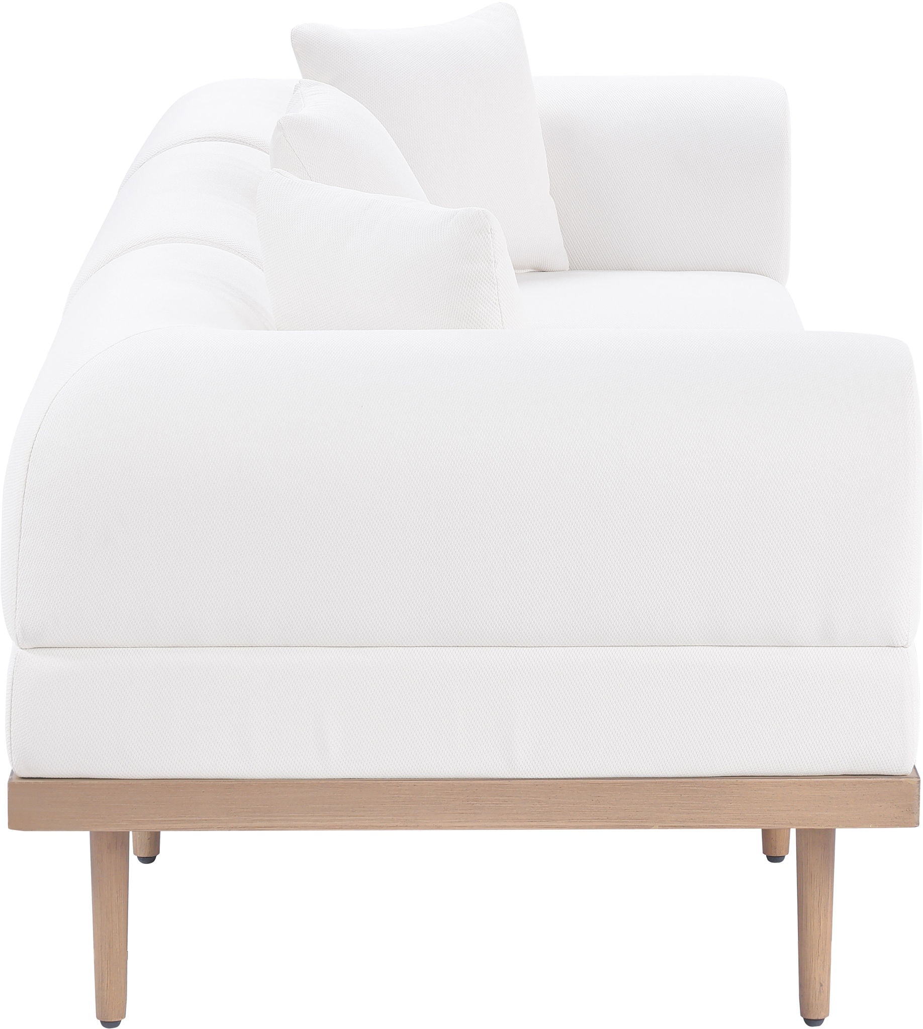 Laguna - 3 Piece Resilient Water Resistant Fabric 106.5" Upholstered Outdoor Patio Modular Sofa