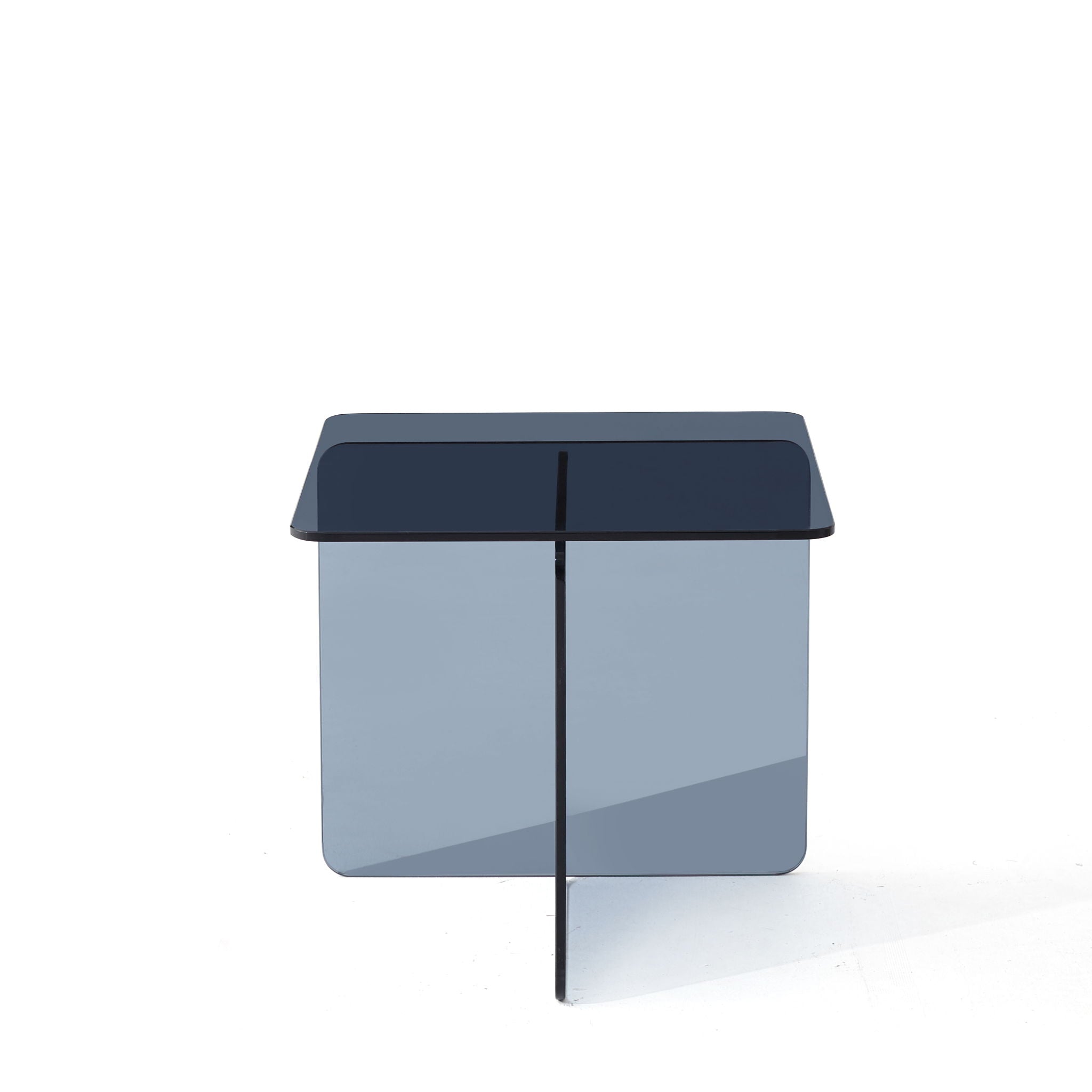 Modern Transparent Tempered Glass Sidetable