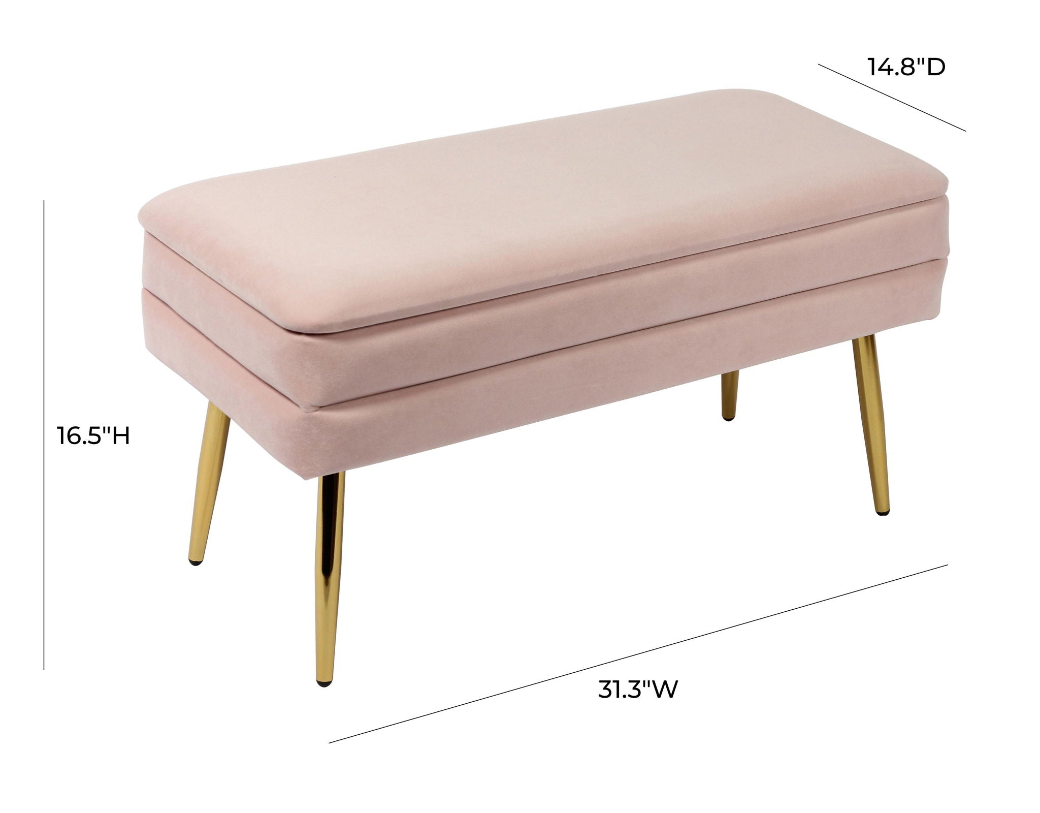 Ziva - Velvet Storage Bench