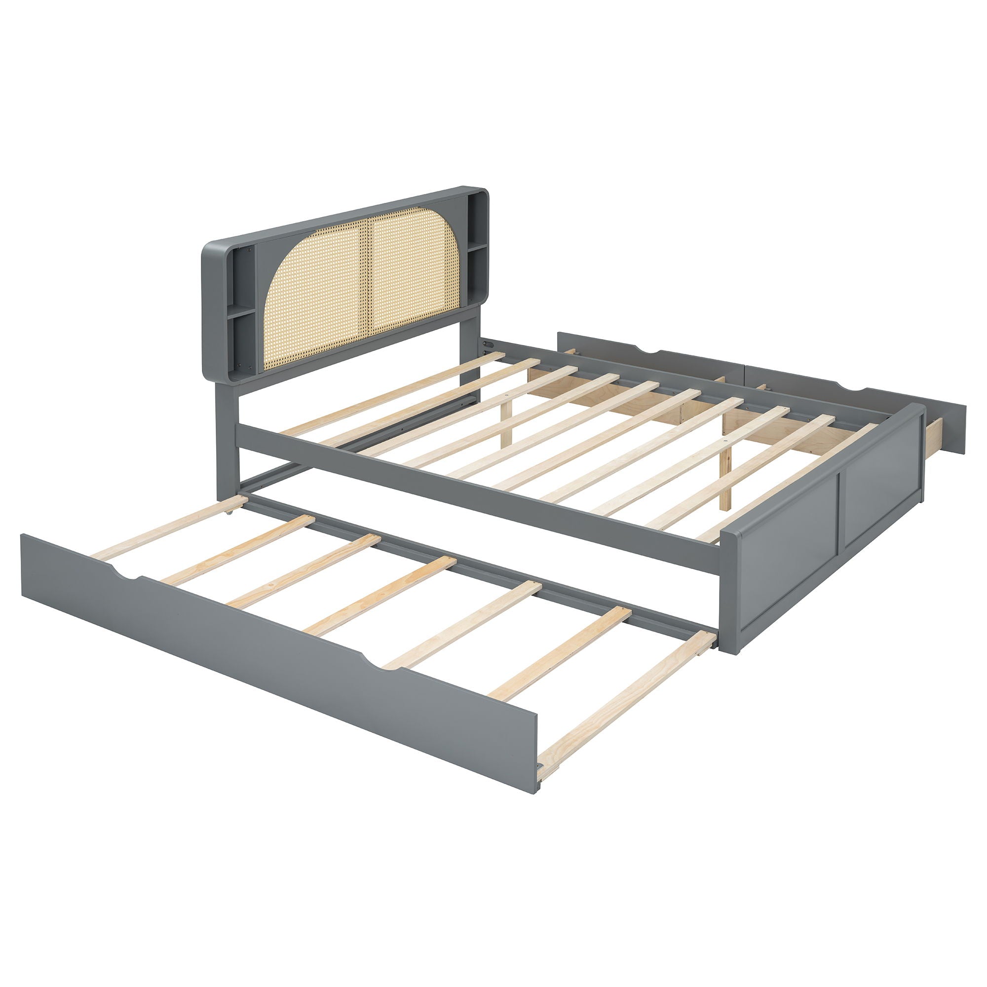 Headboard Bed With 2 Drawers And Trundle