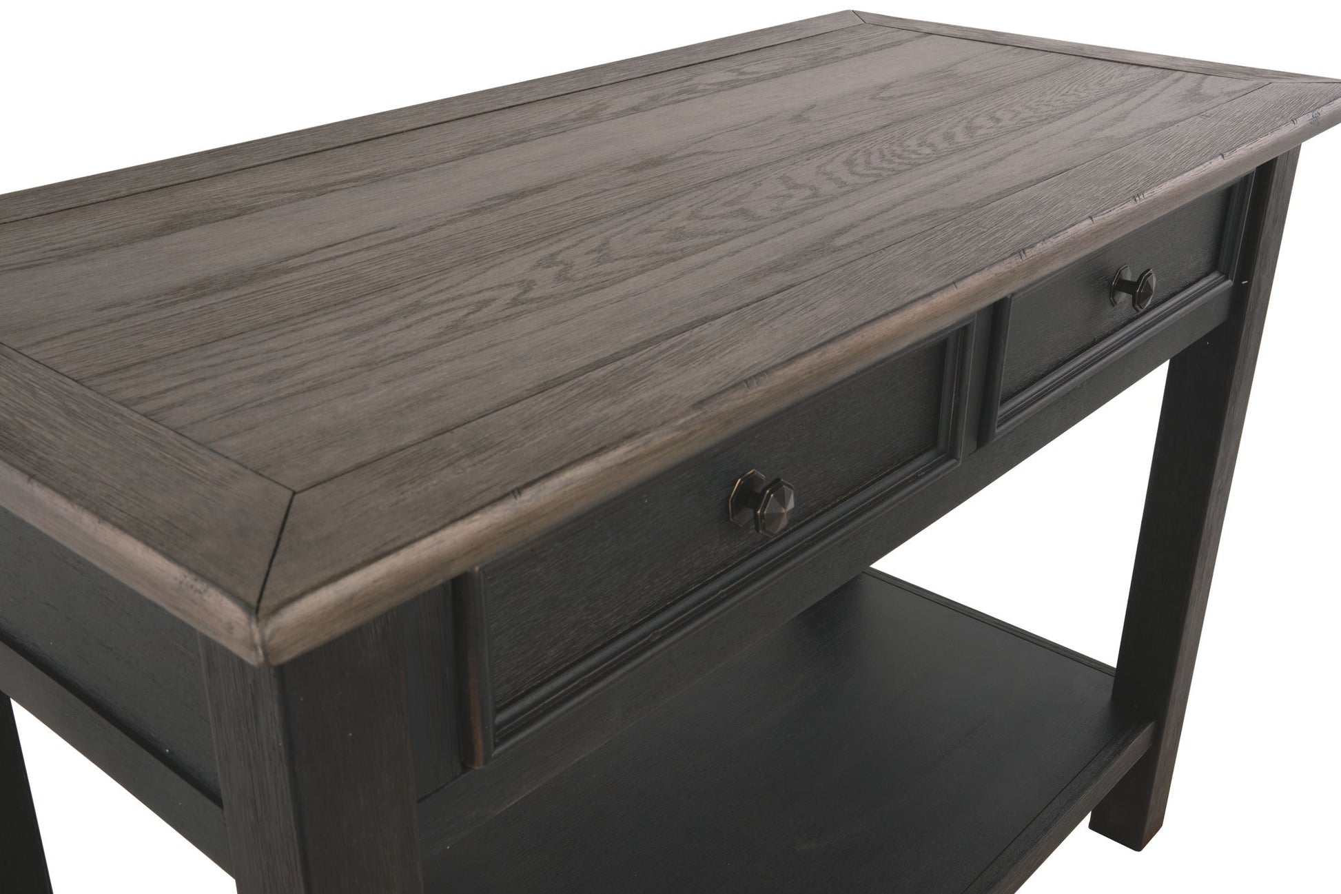 Tyler Creek - Sofa Table - Grayish Brown / Black - Best Buy Furniture