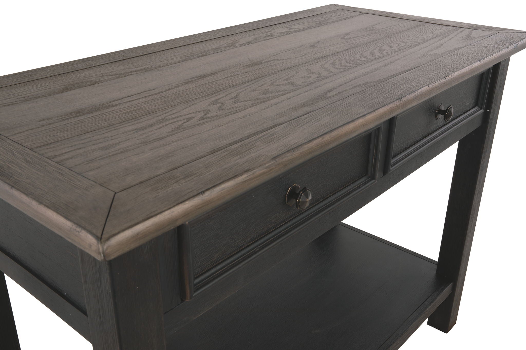 Tyler Creek - Sofa Table - Grayish Brown / Black - Best Buy Furniture