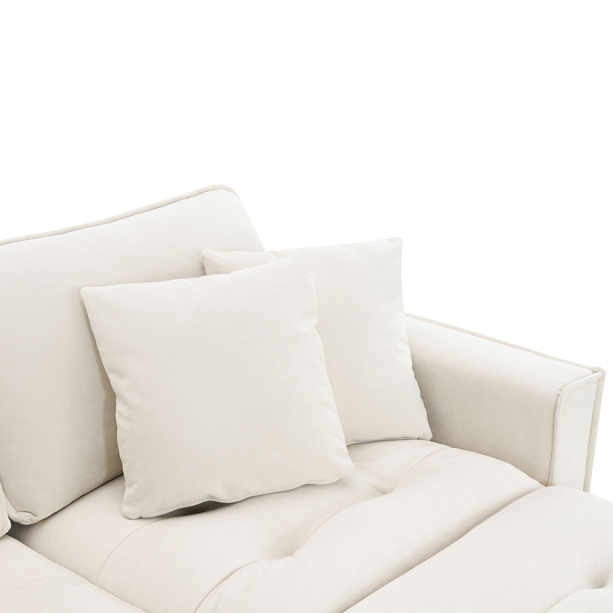 Modern Convertible Sectional L Shaped Reversible Couch Set With Free Pillows 4 Seat Suede Sleeper Sofa With Ottoman