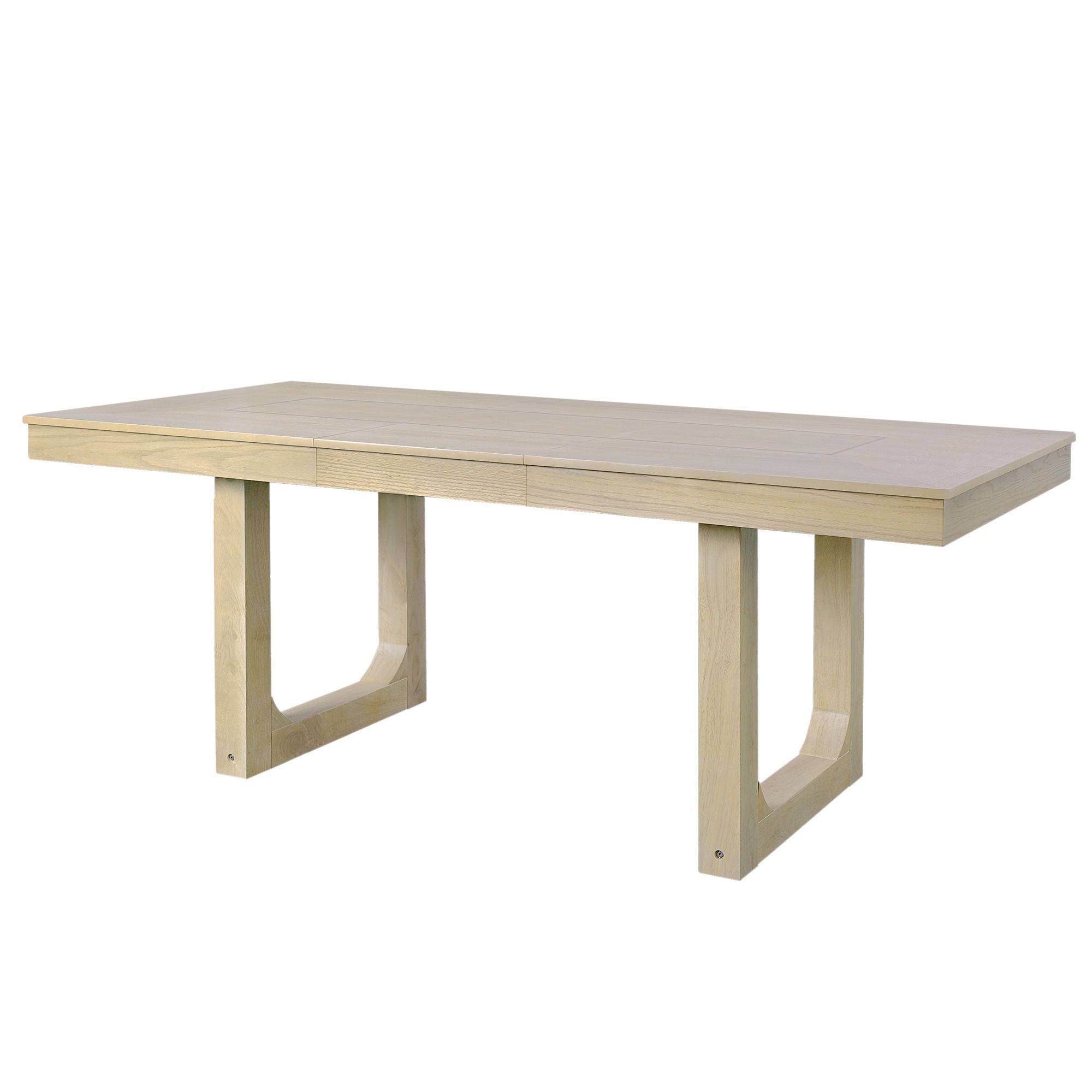 Farmhouse Wooden Kitchen Table With Removable Leaf