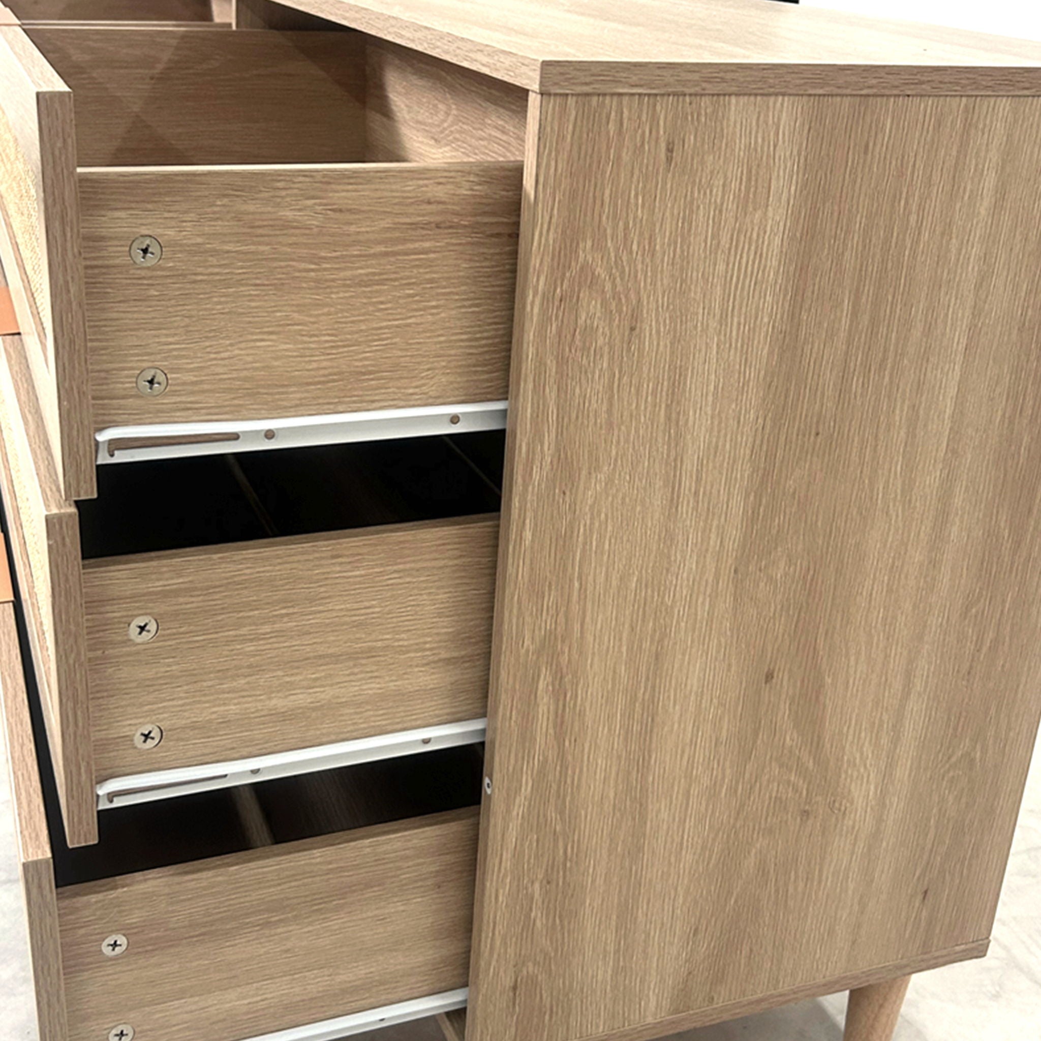 6 Drawer Storage Cabinet With For Bedroom Or Living Room - Natural