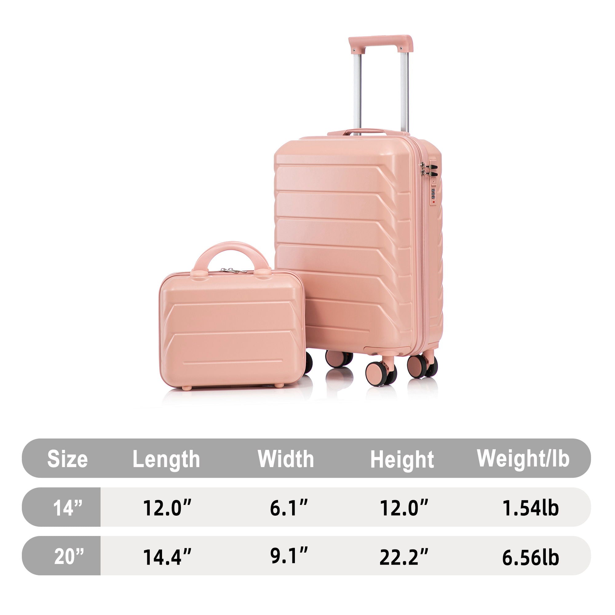 Spinner Luggage Set With Combination Lock