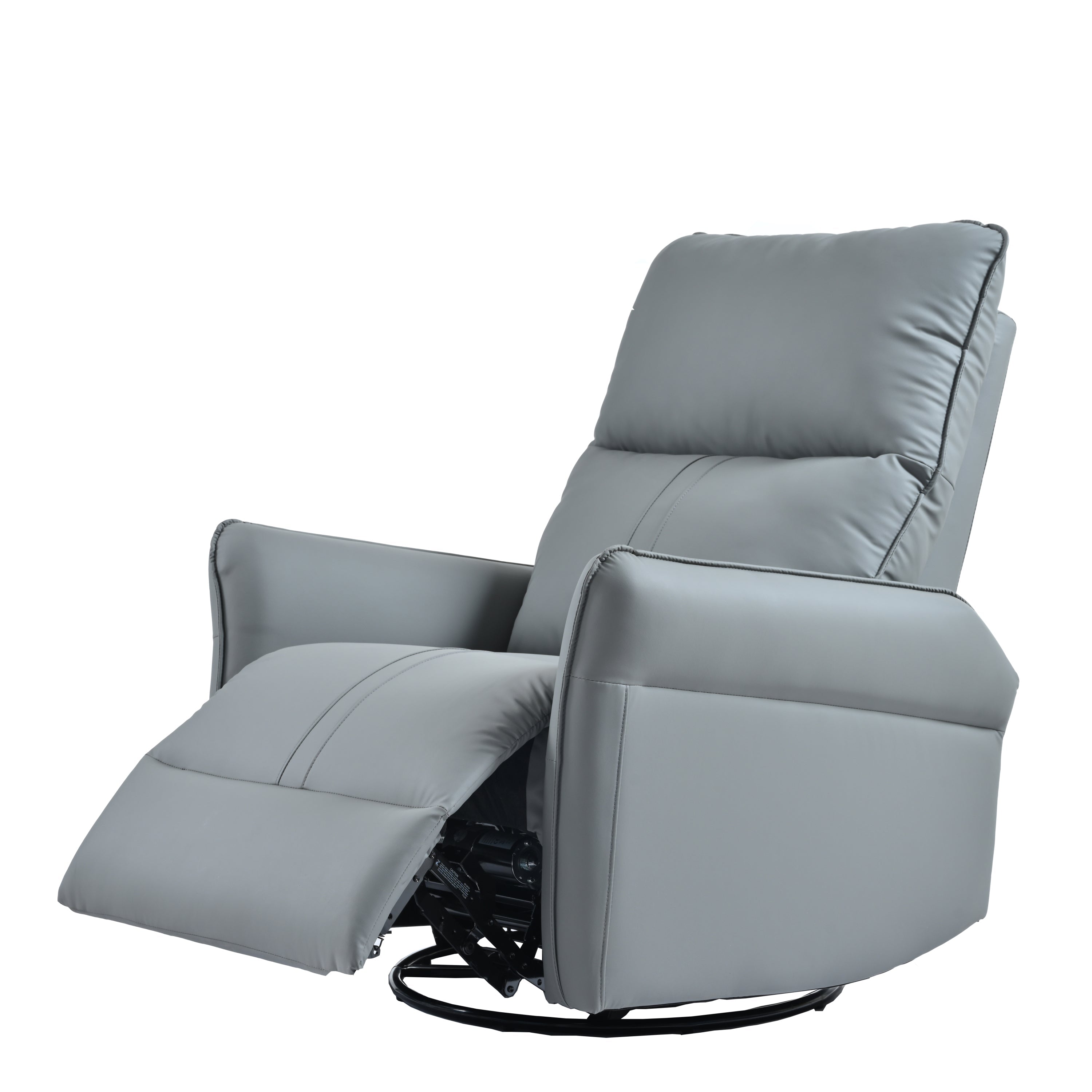 Power Swivel Rocker Recliner Chair for Adults, 270° Swivel Rocking Recliner Chair,Electric Small Recliners for Small Spaces, Single Sofa Recliner for Living Room, Bedroom,RV (Blue-gray+270° Swivel)