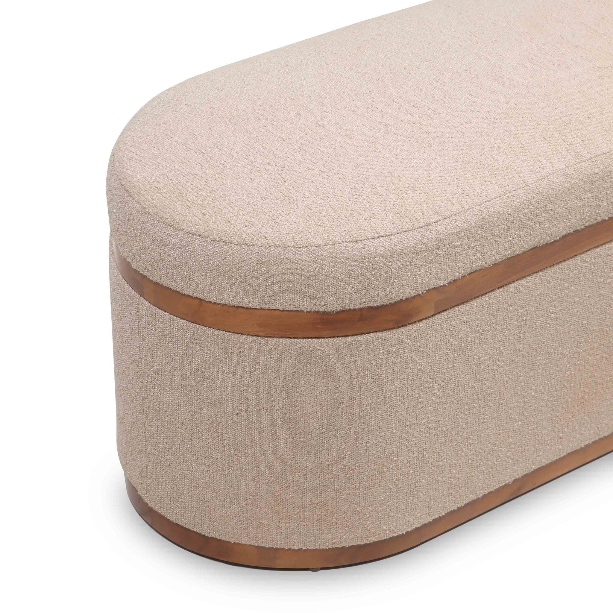Olivier - Boucle Oval Storage Ottoman
