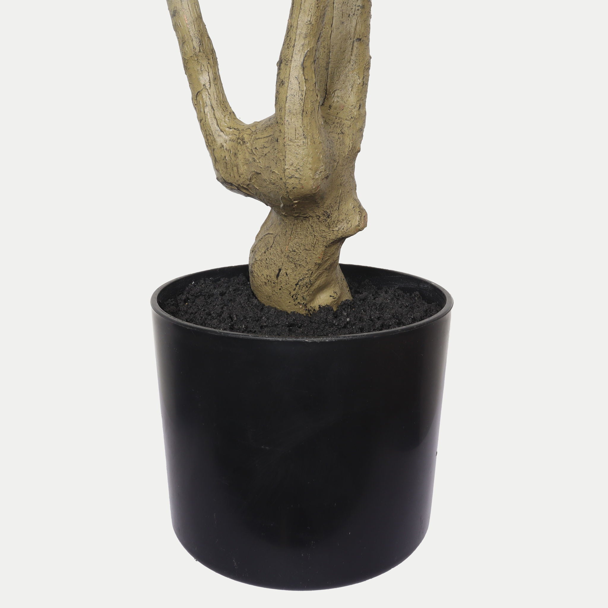 Lifelike Artificial Olive Tree With Plastic Pot For Home Living Room Decor - Green Leaves