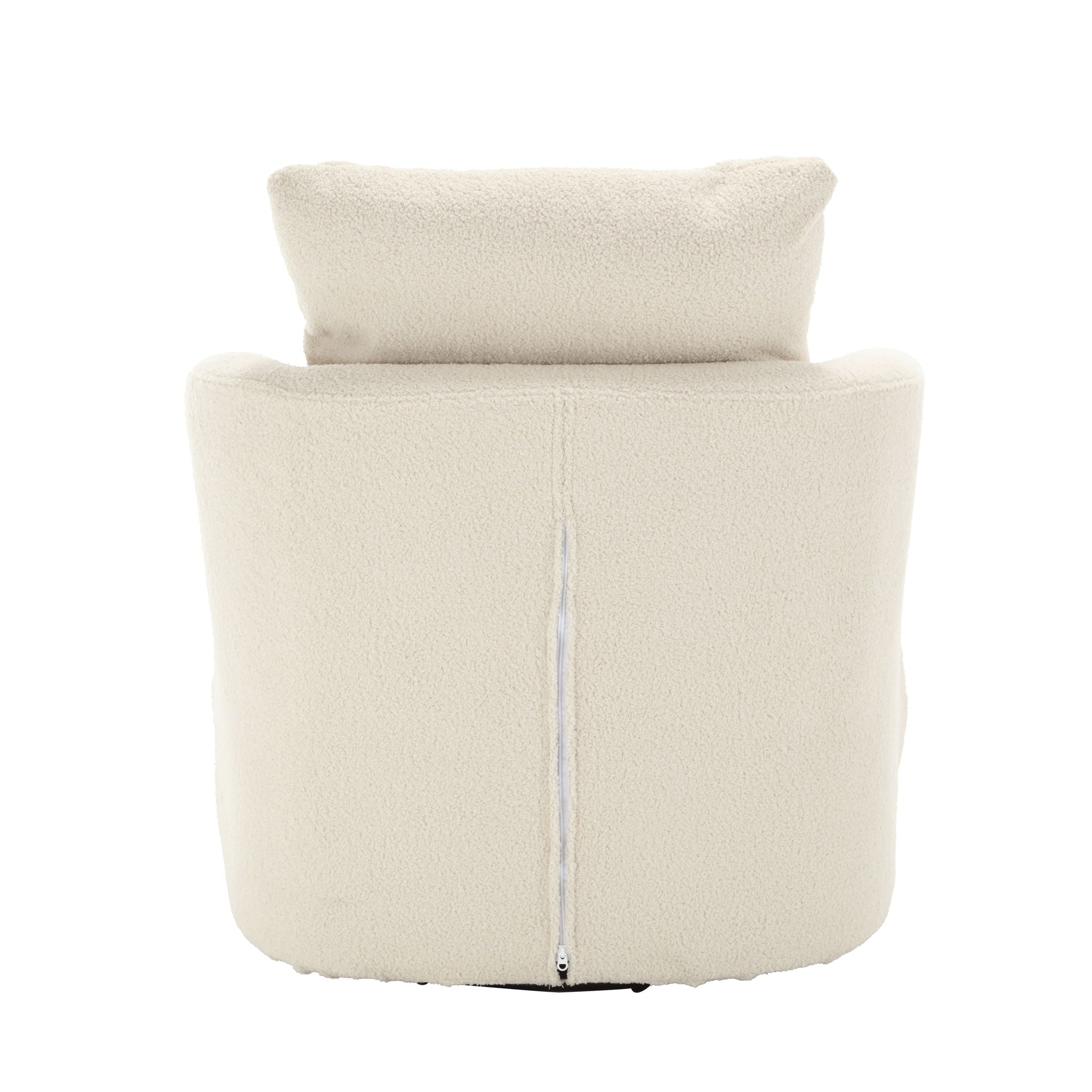 Modern Barrel Comfy Round Accent Sofa Chair, 360 Degree Swivel