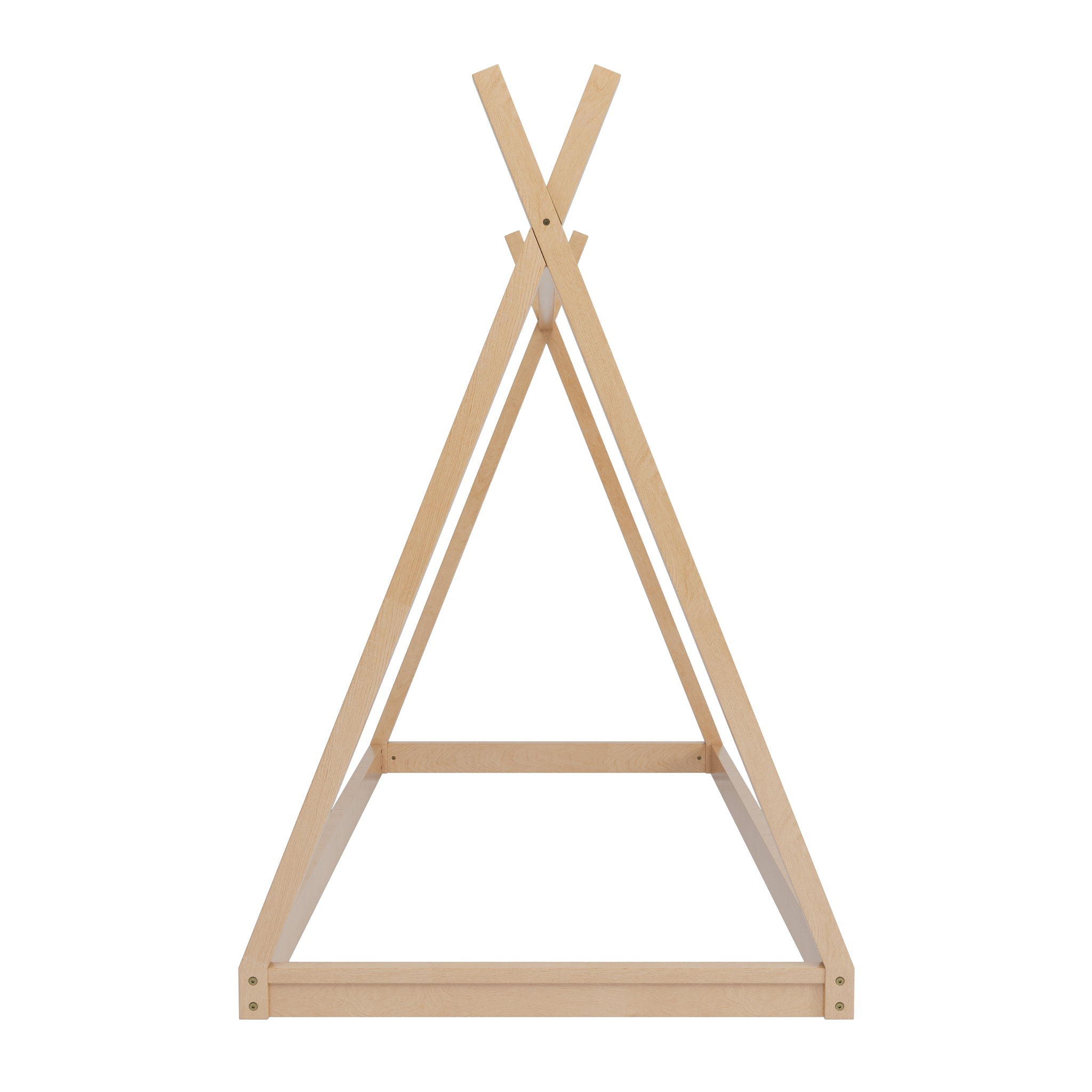 Wood Tent Bed For Kids, Montessori Style Low - Floor Bed, House-Shape Tent Bed Frame