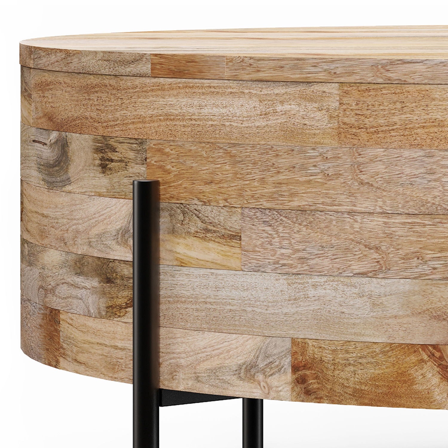Rayburn - Drum Coffee Table - Natural - Best Buy Furniture