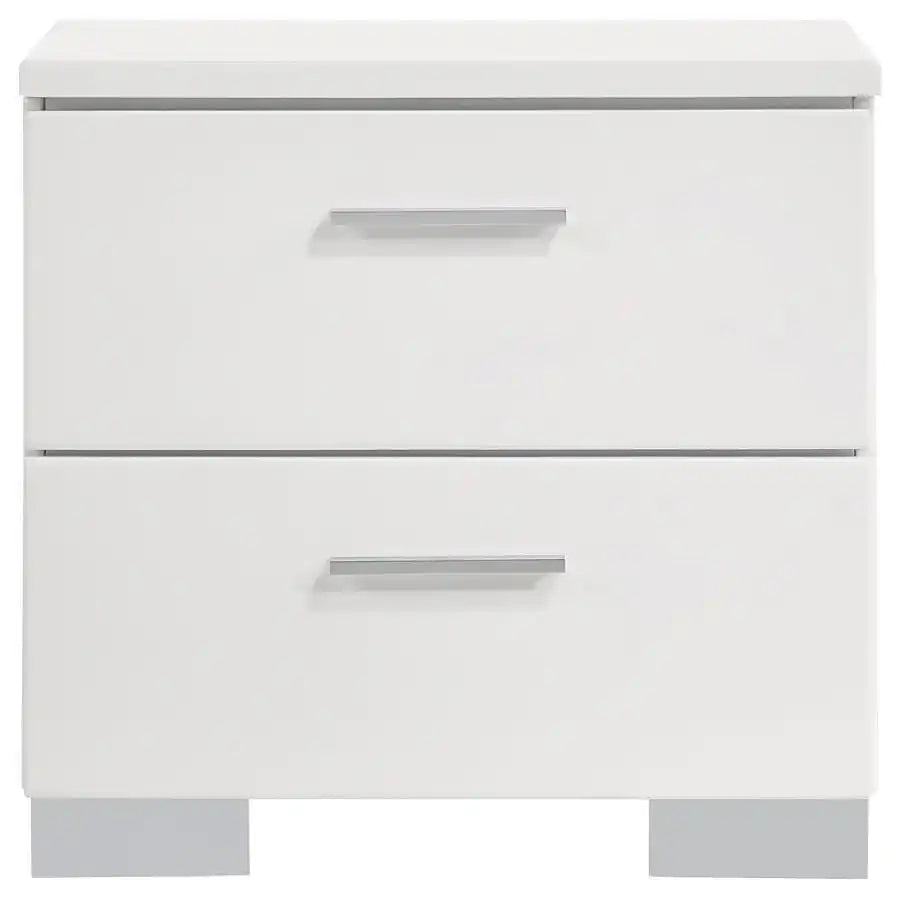 Felicity - 2-Drawer Nightstand - White High Gloss