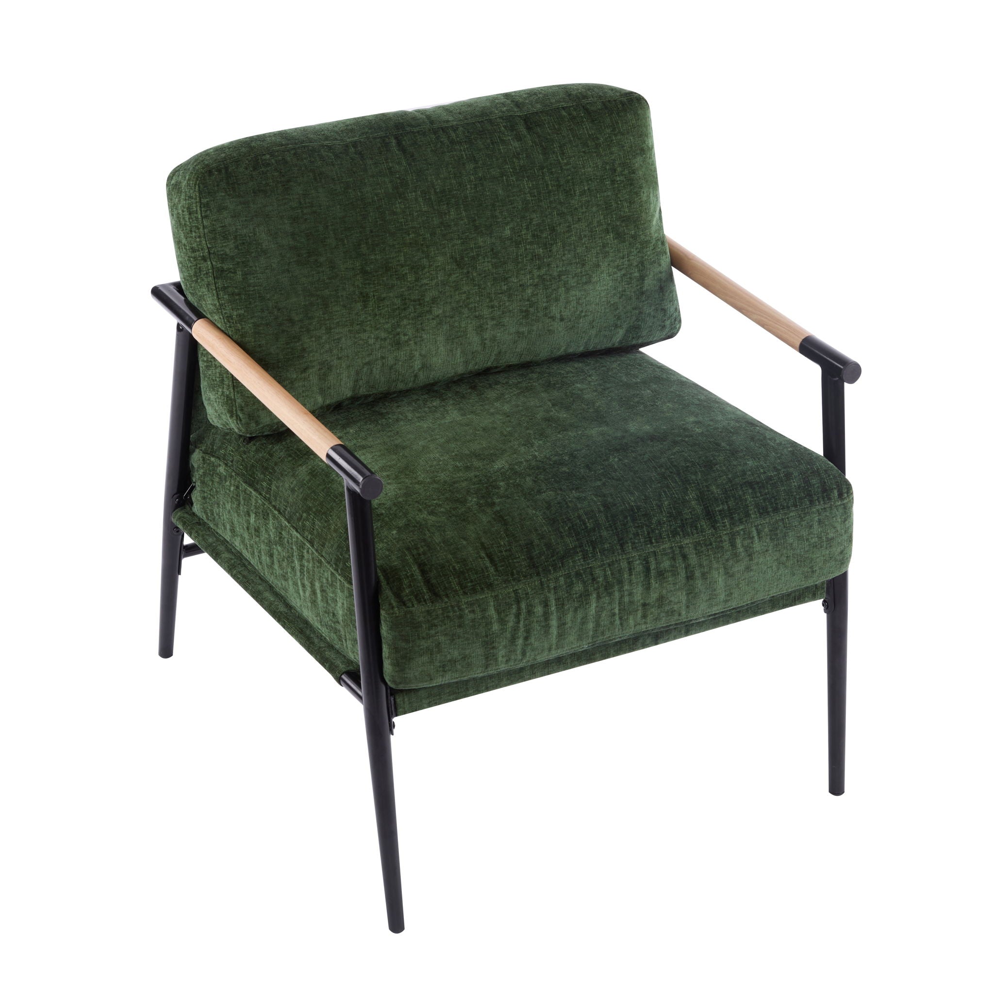 Modern Accent Chair With Plush Cushions, Cozy Seating