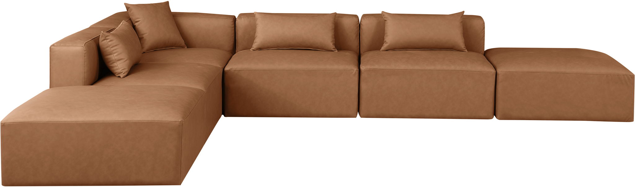 Cube - 6 Piece Modular Corner Armless Sectional