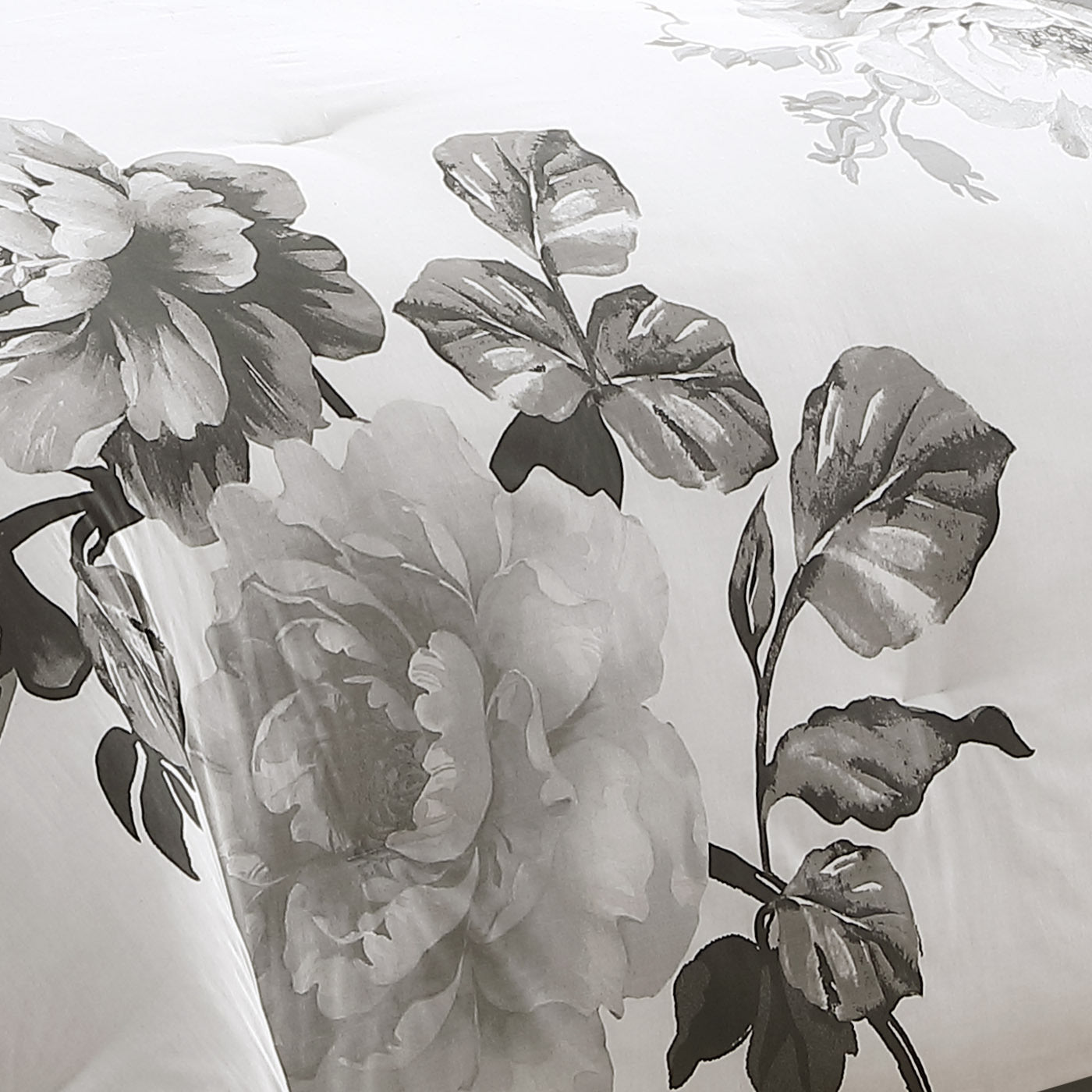 Ridgely 7 Pc Watercolor Black and White Floral Comforter Set