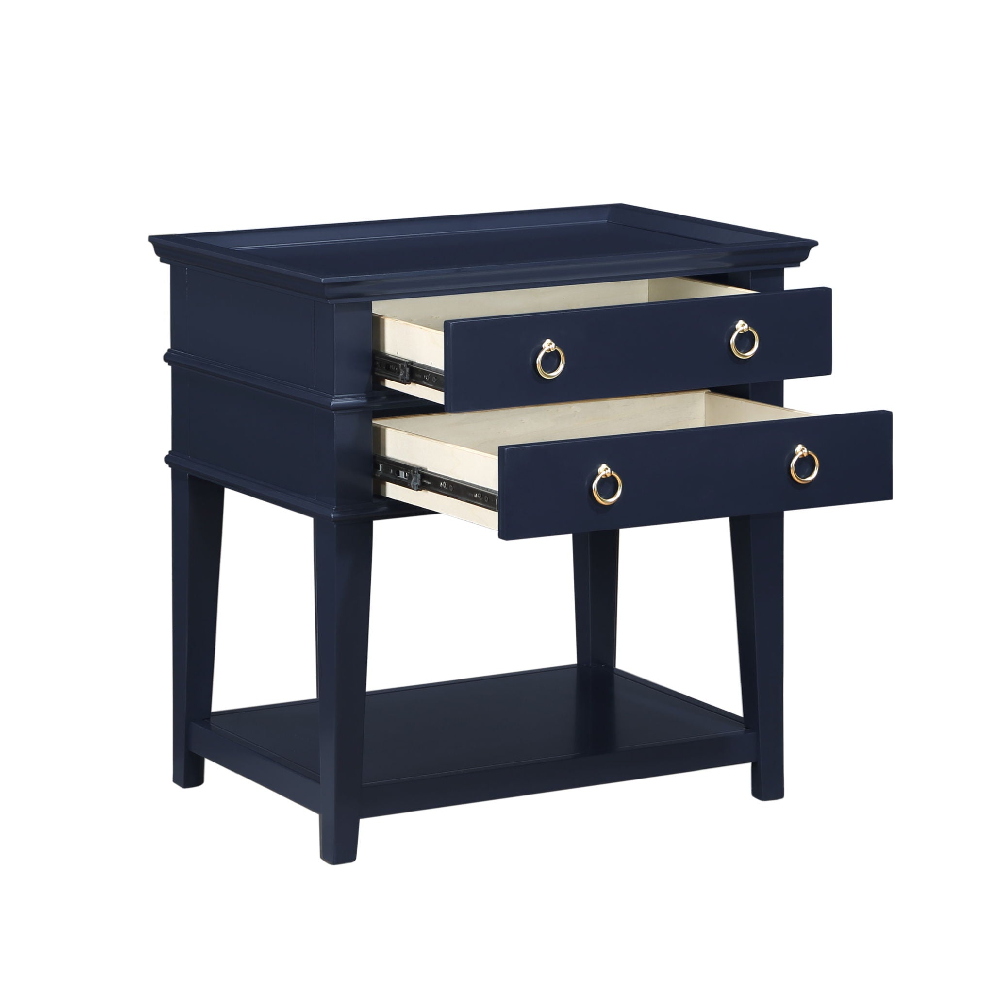 Carmona - 2 Drawer Tray Top Nightstand Pulls