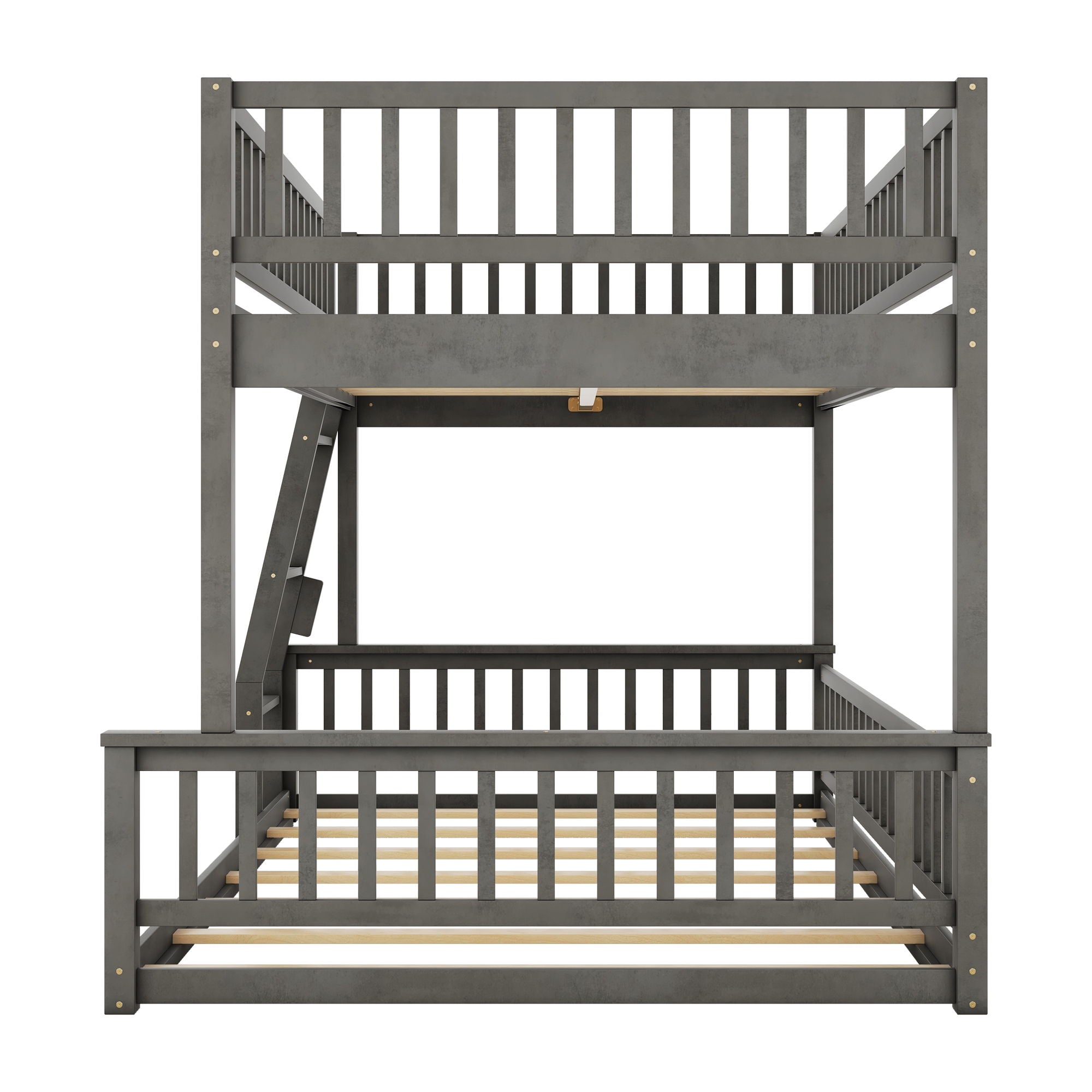 Bunk Bed With Ladder And Guardrails