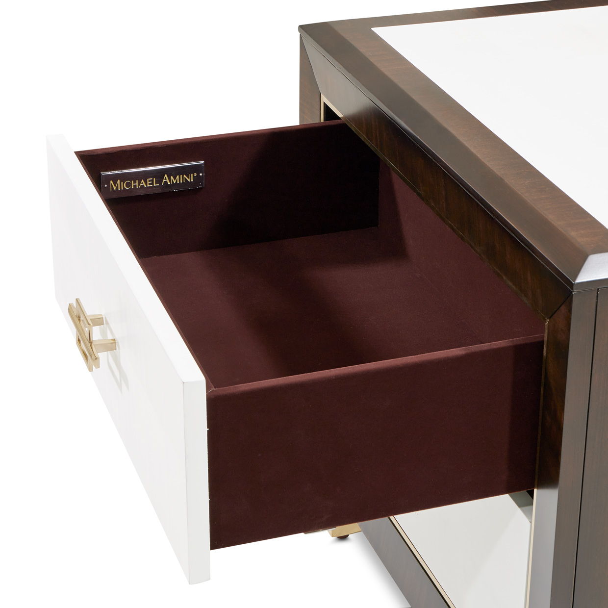 Belmont Place - Nightstand - White / Dark Brown