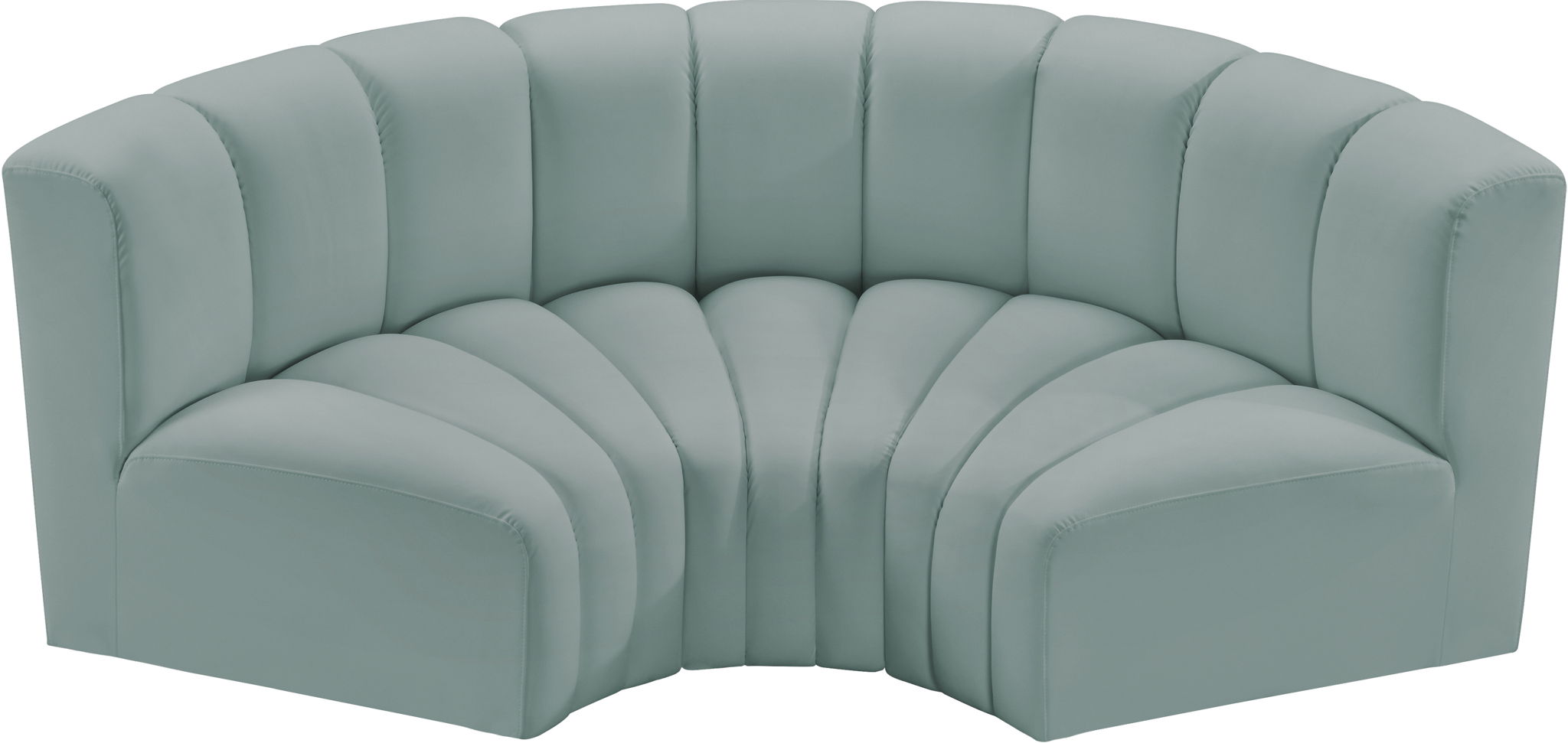 Arc - Faux Leather 3 Piece Modular U-Shaped Sofa